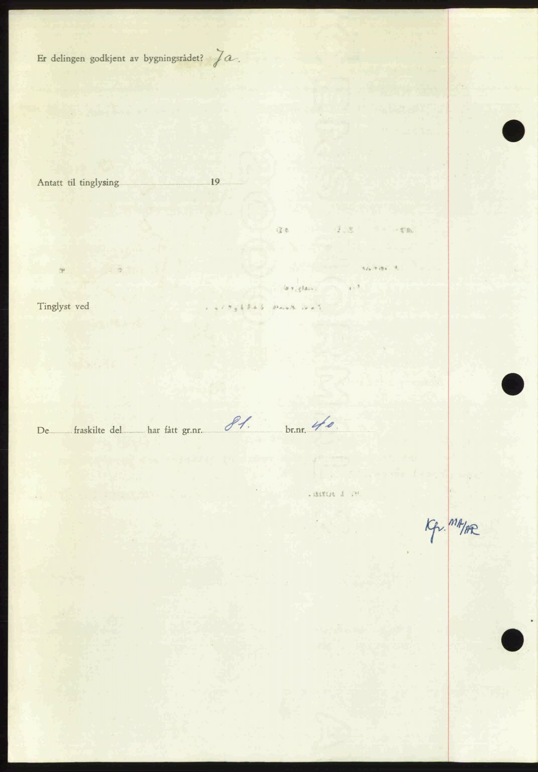 Nordmøre sorenskriveri, AV/SAT-A-4132/1/2/2Ca: Pantebok nr. A112, 1949-1949, Dagboknr: 2687/1949