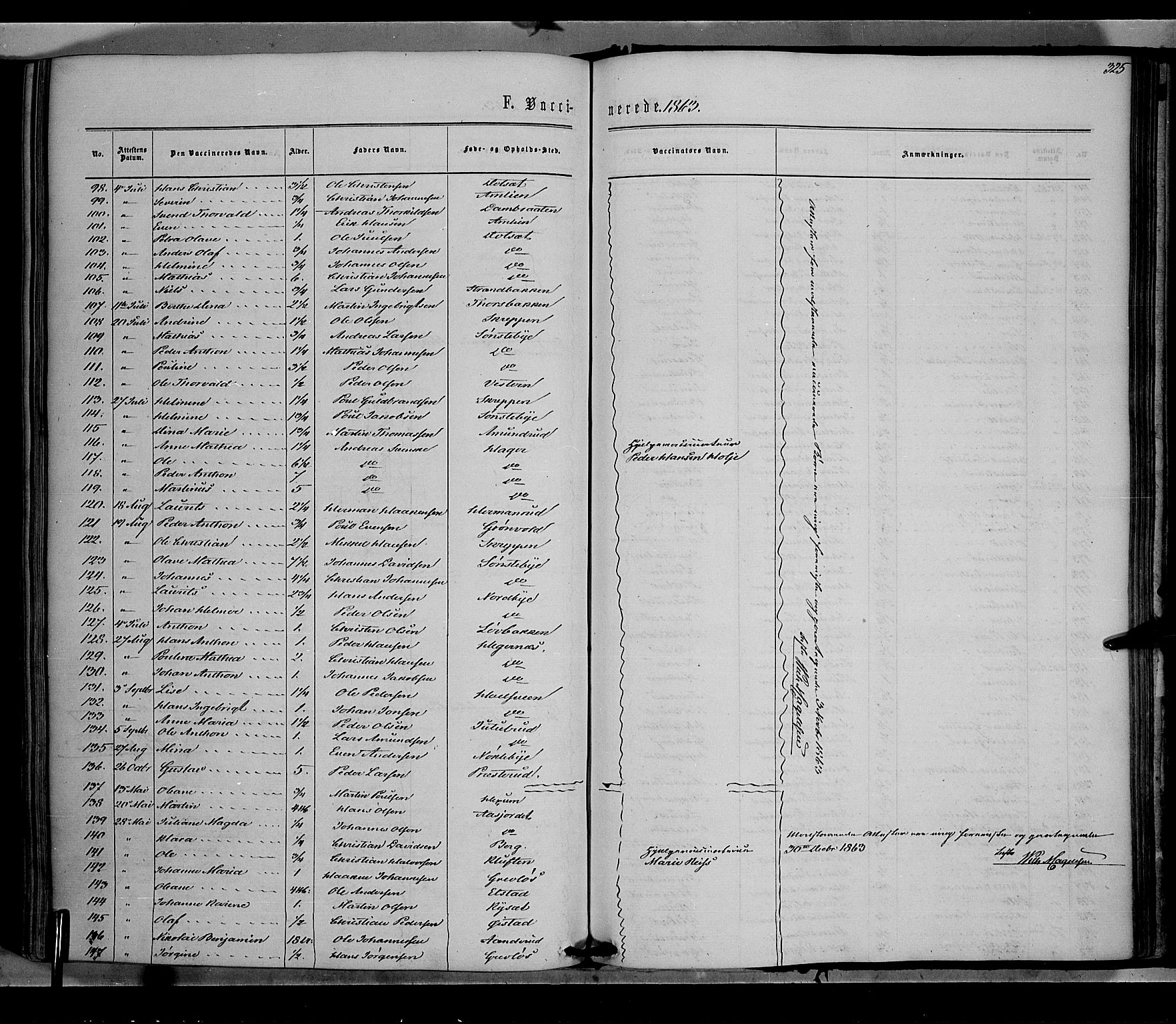 Vestre Toten prestekontor, SAH/PREST-108/H/Ha/Haa/L0007: Ministerialbok nr. 7, 1862-1869, s. 325