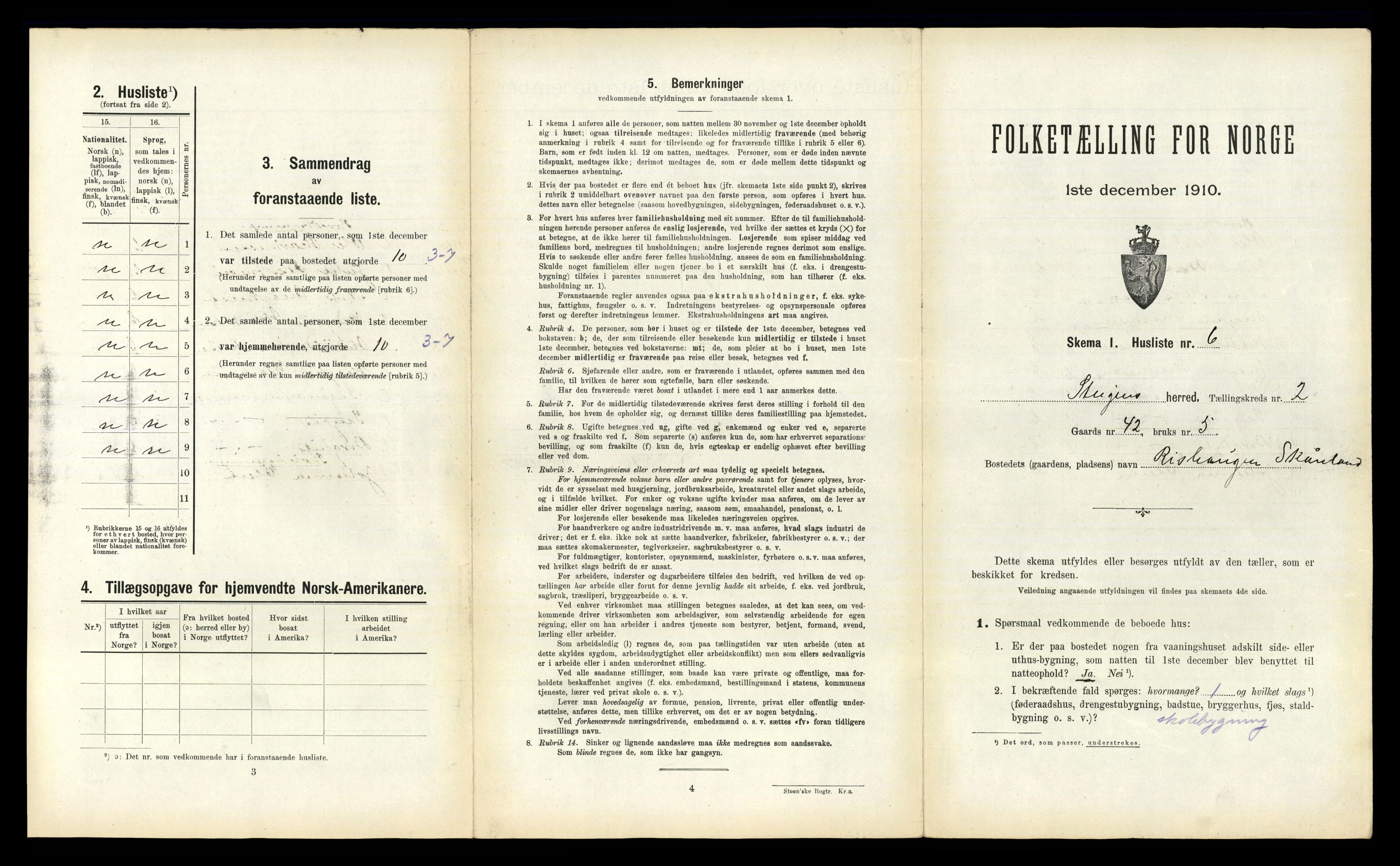 RA, Folketelling 1910 for 1848 Steigen herred, 1910, s. 123