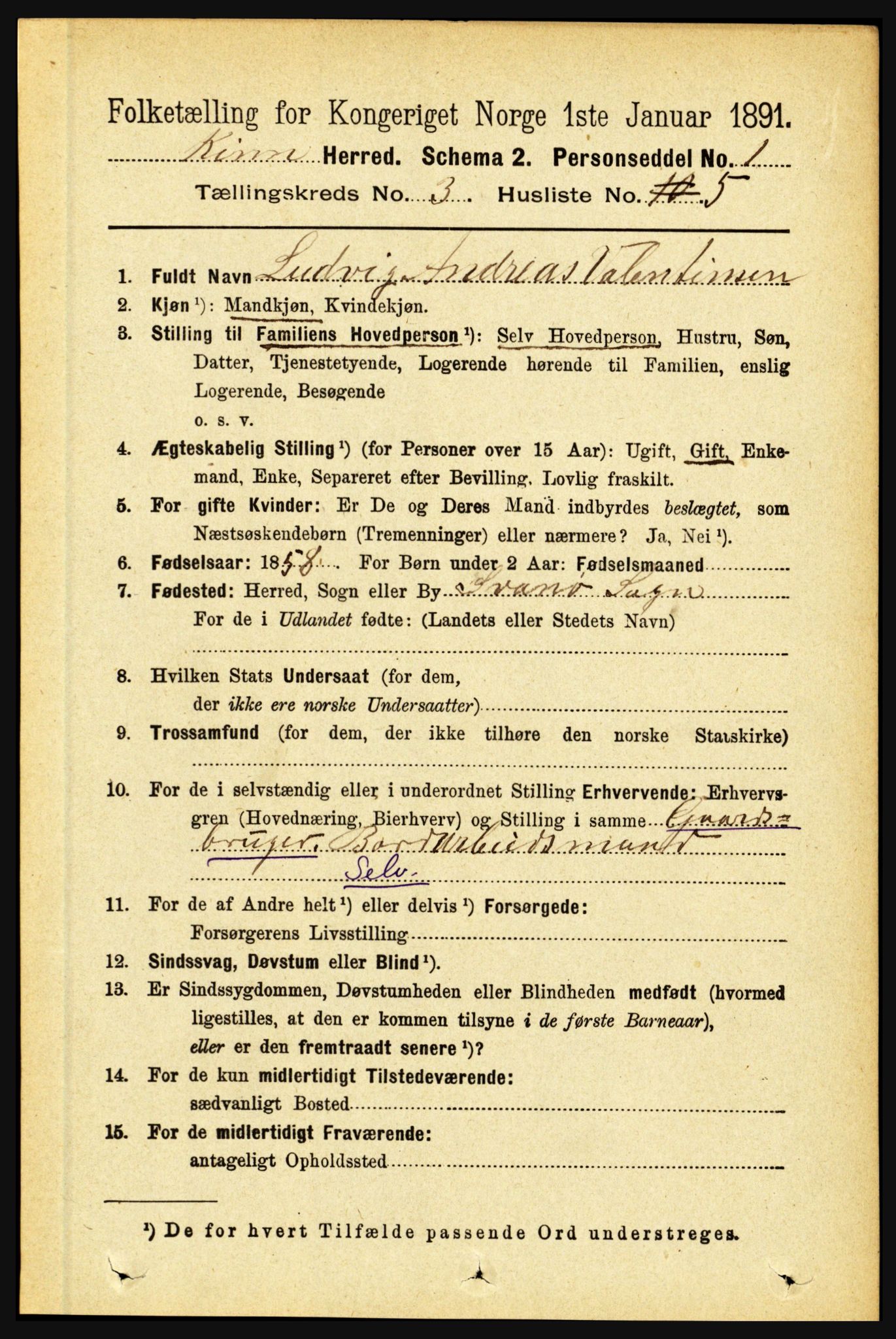 RA, Folketelling 1891 for 1437 Kinn herred, 1891, s. 970