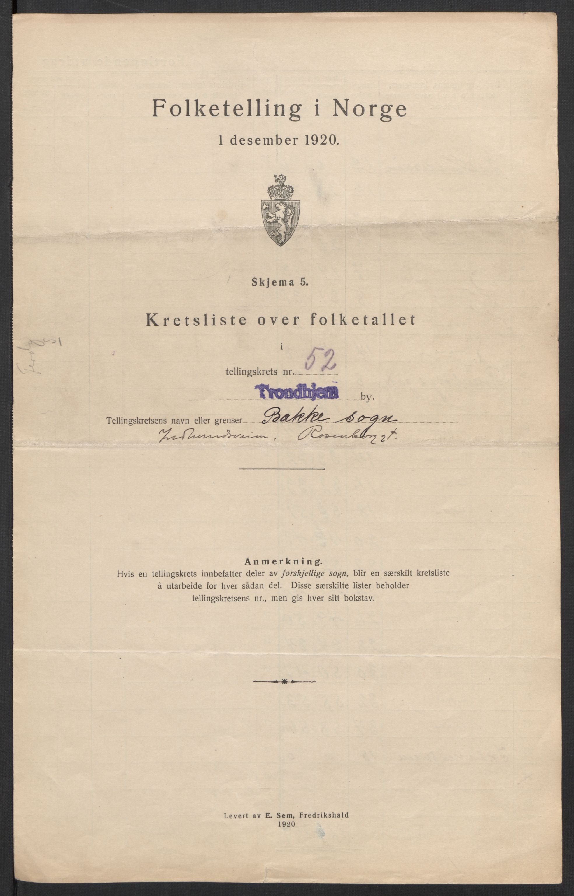 SAT, Folketelling 1920 for 1601 Trondheim kjøpstad, 1920, s. 170
