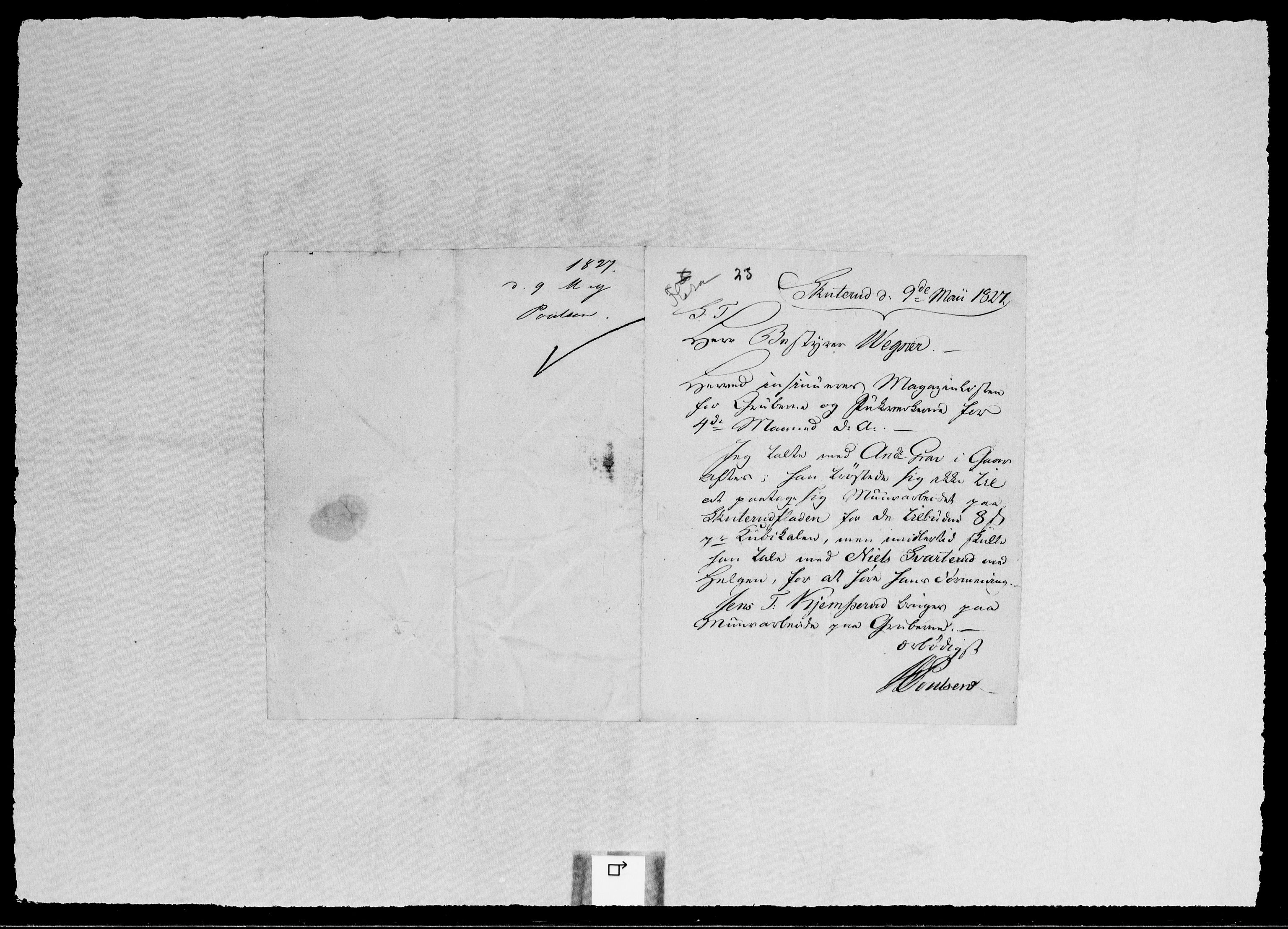 Modums Blaafarveværk, AV/RA-PA-0157/G/Gb/L0097/0001: -- / Innkomne brev A - H, 1826-1827, s. 23