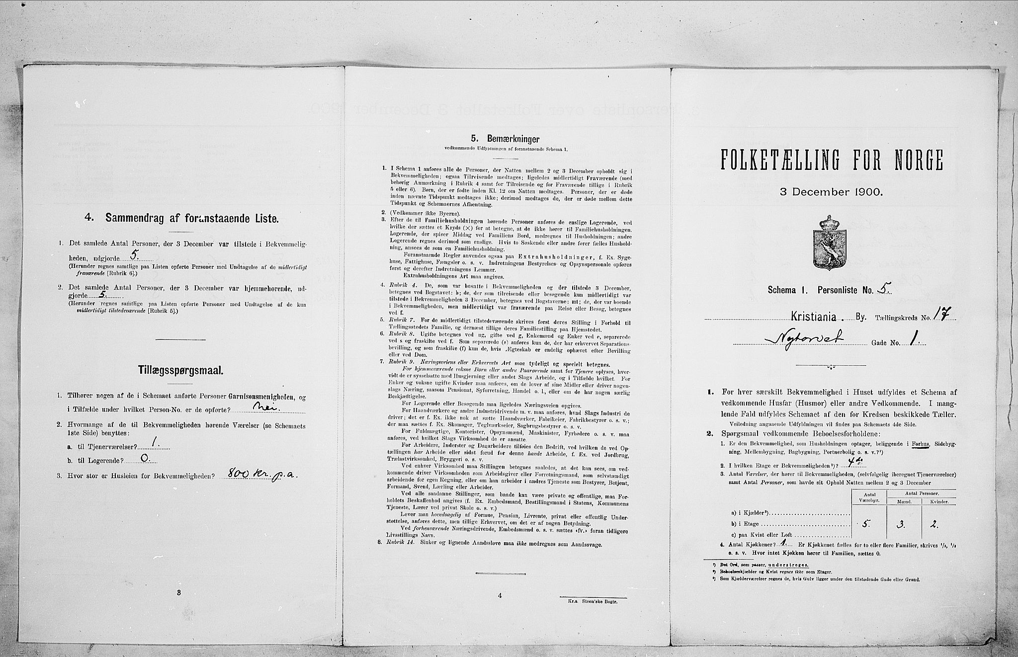 SAO, Folketelling 1900 for 0301 Kristiania kjøpstad, 1900, s. 67038