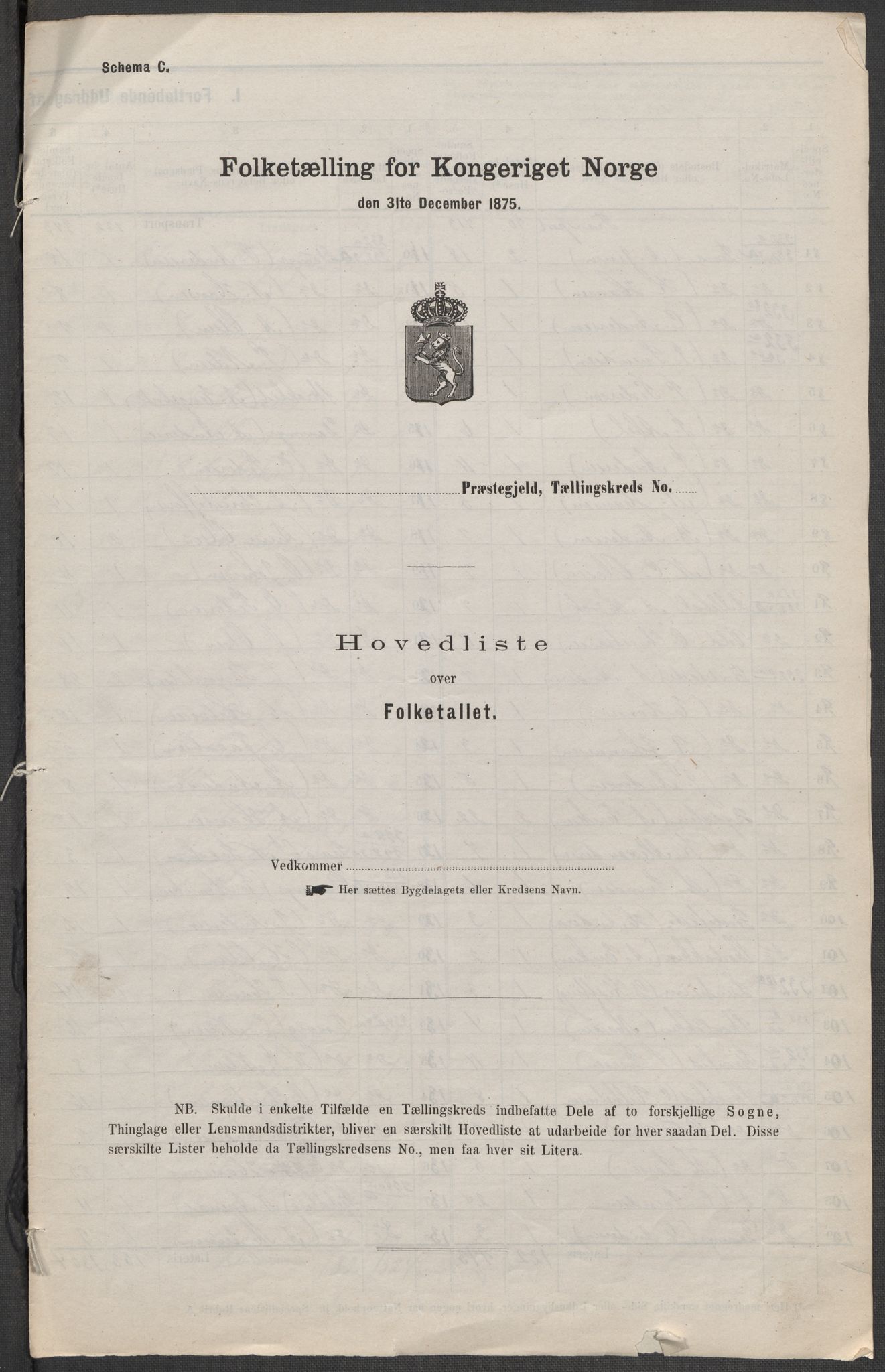 RA, Folketelling 1875 for 0132L Fredrikstad prestegjeld, Glemmen sokn, 1875, s. 13