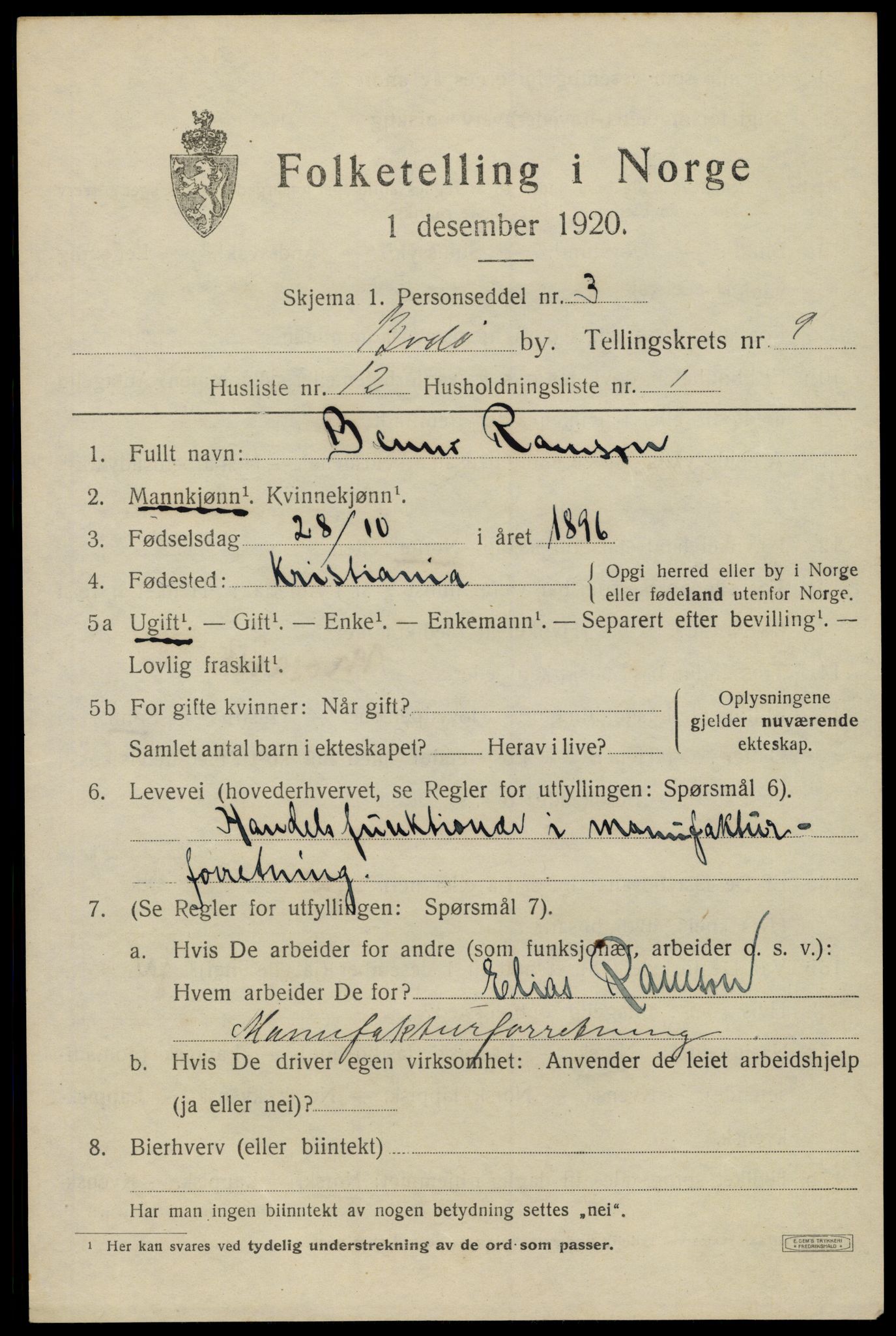 SAT, Folketelling 1920 for 1804 Bodø kjøpstad, 1920, s. 13059