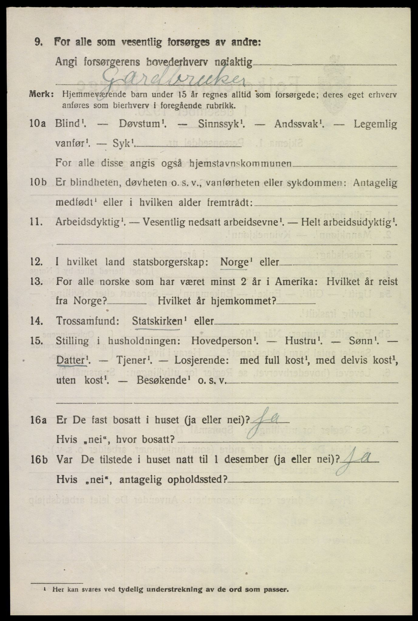 SAK, Folketelling 1920 for 1030 Spangereid herred, 1920, s. 1690