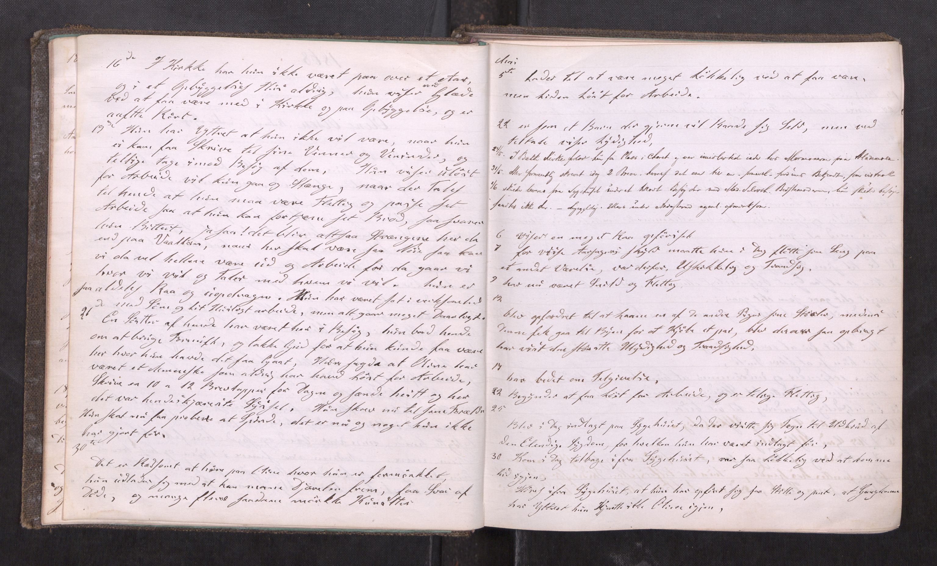 Kvindehjemmet i Trondhjem - Magdalenastiftelsen, AV/SAT-PA-0323/F/L0002: Dagbok for Asylet Magdalenastiftelsen, bestyrerinne, 1868-1905
