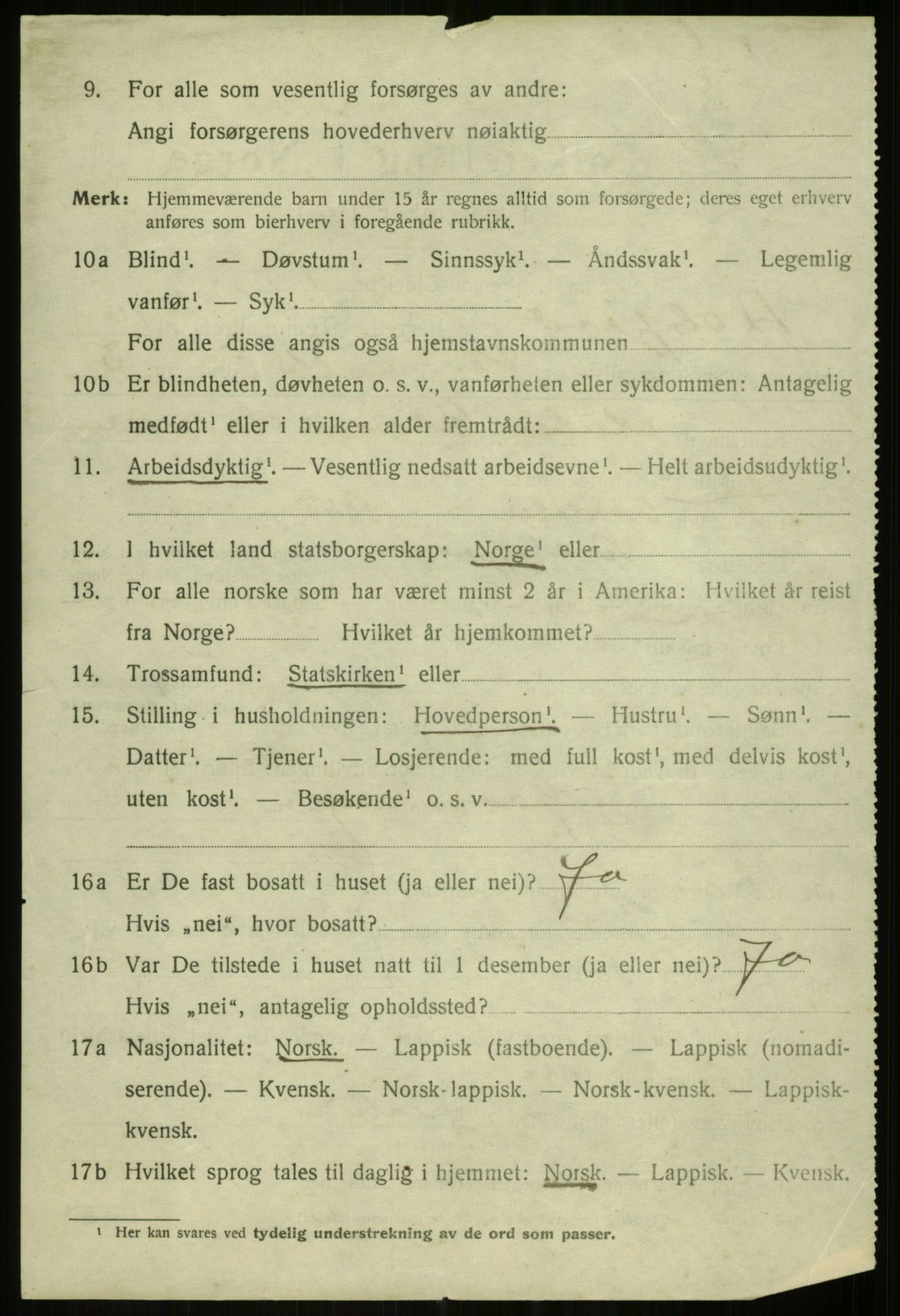 SATØ, Folketelling 1920 for 1933 Balsfjord herred, 1920, s. 8700