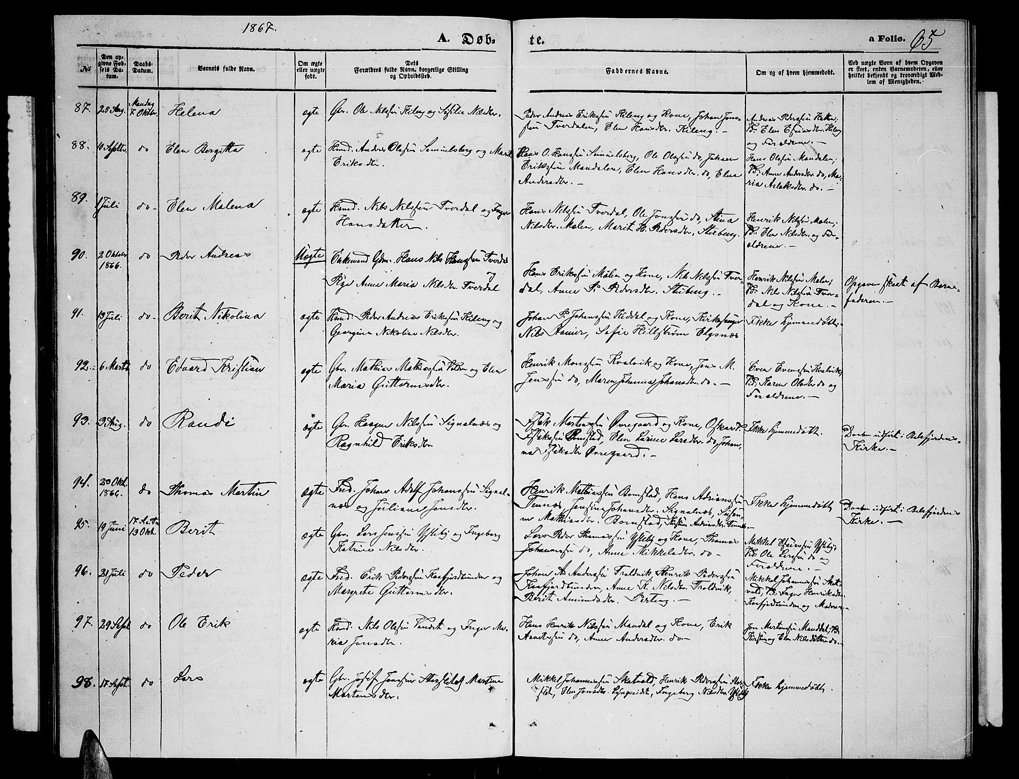 Lyngen sokneprestembete, AV/SATØ-S-1289/H/He/Heb/L0003klokker: Klokkerbok nr. 3, 1861-1867, s. 65