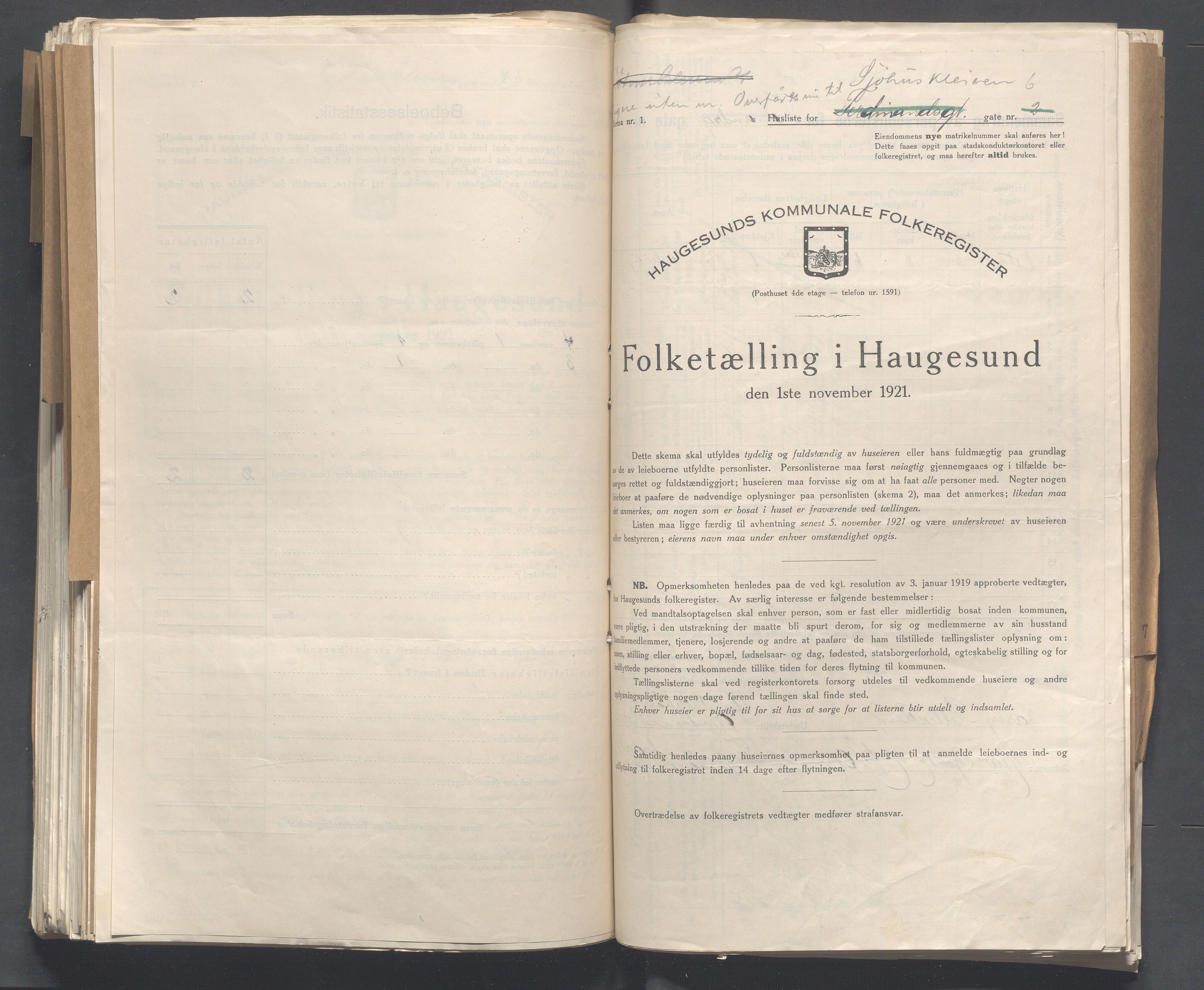 IKAR, Kommunal folketelling 1.11.1921 for Haugesund, 1921, s. 6556