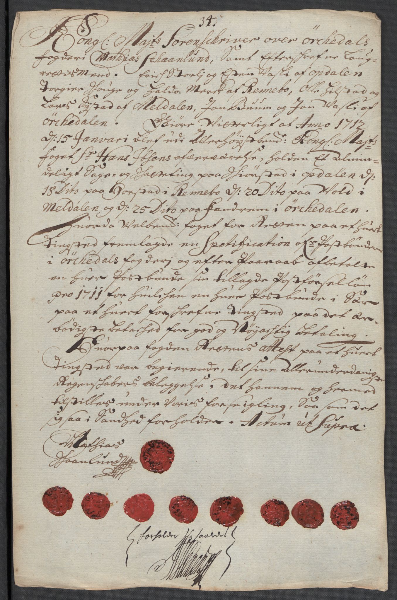 Rentekammeret inntil 1814, Reviderte regnskaper, Fogderegnskap, AV/RA-EA-4092/R60/L3962: Fogderegnskap Orkdal og Gauldal, 1711, s. 258