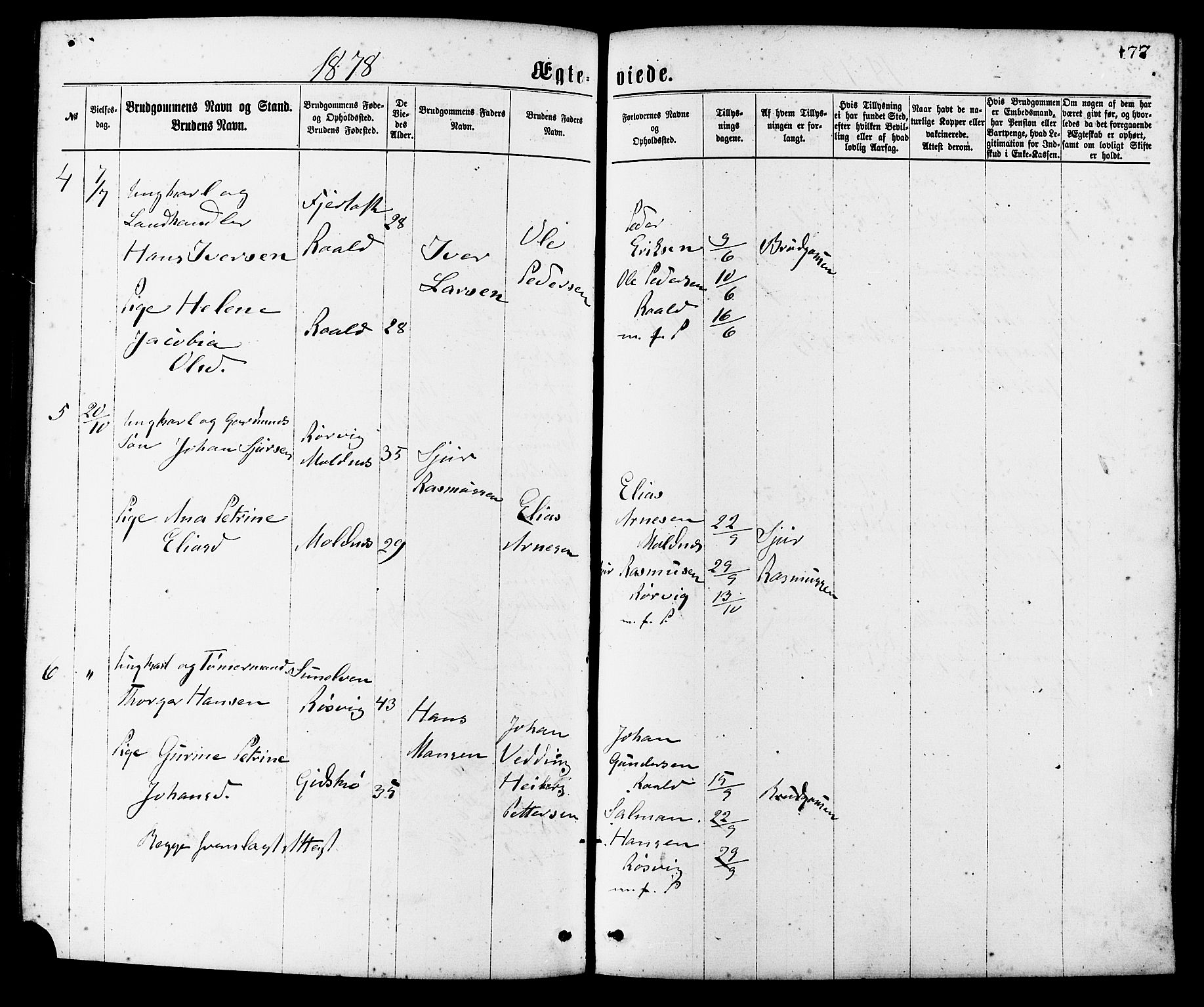 Ministerialprotokoller, klokkerbøker og fødselsregistre - Møre og Romsdal, AV/SAT-A-1454/537/L0519: Ministerialbok nr. 537A03, 1876-1889, s. 177