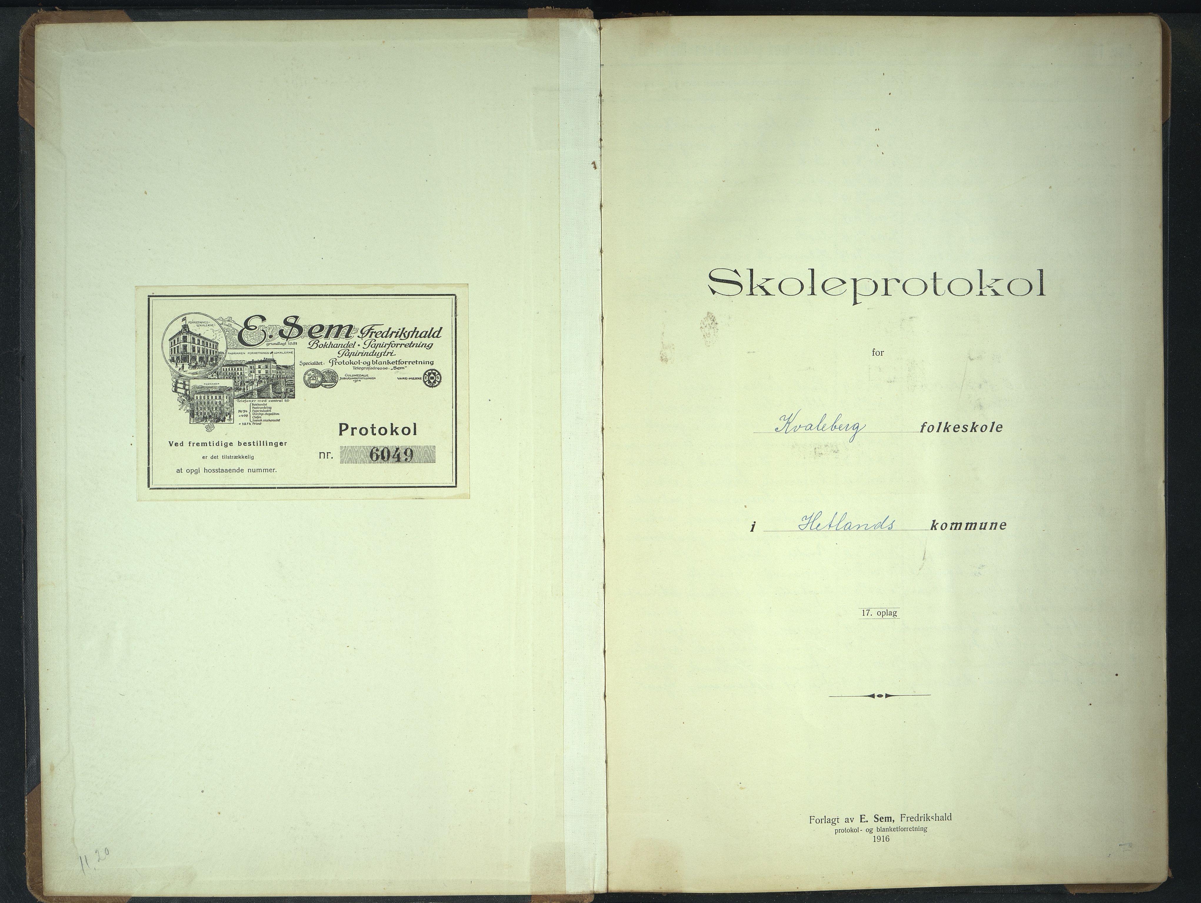Hetland kommune. Kvaleberg skole, BYST/A-0145/G/Gb/L0009: Karakterprotokoll, 1918-1952