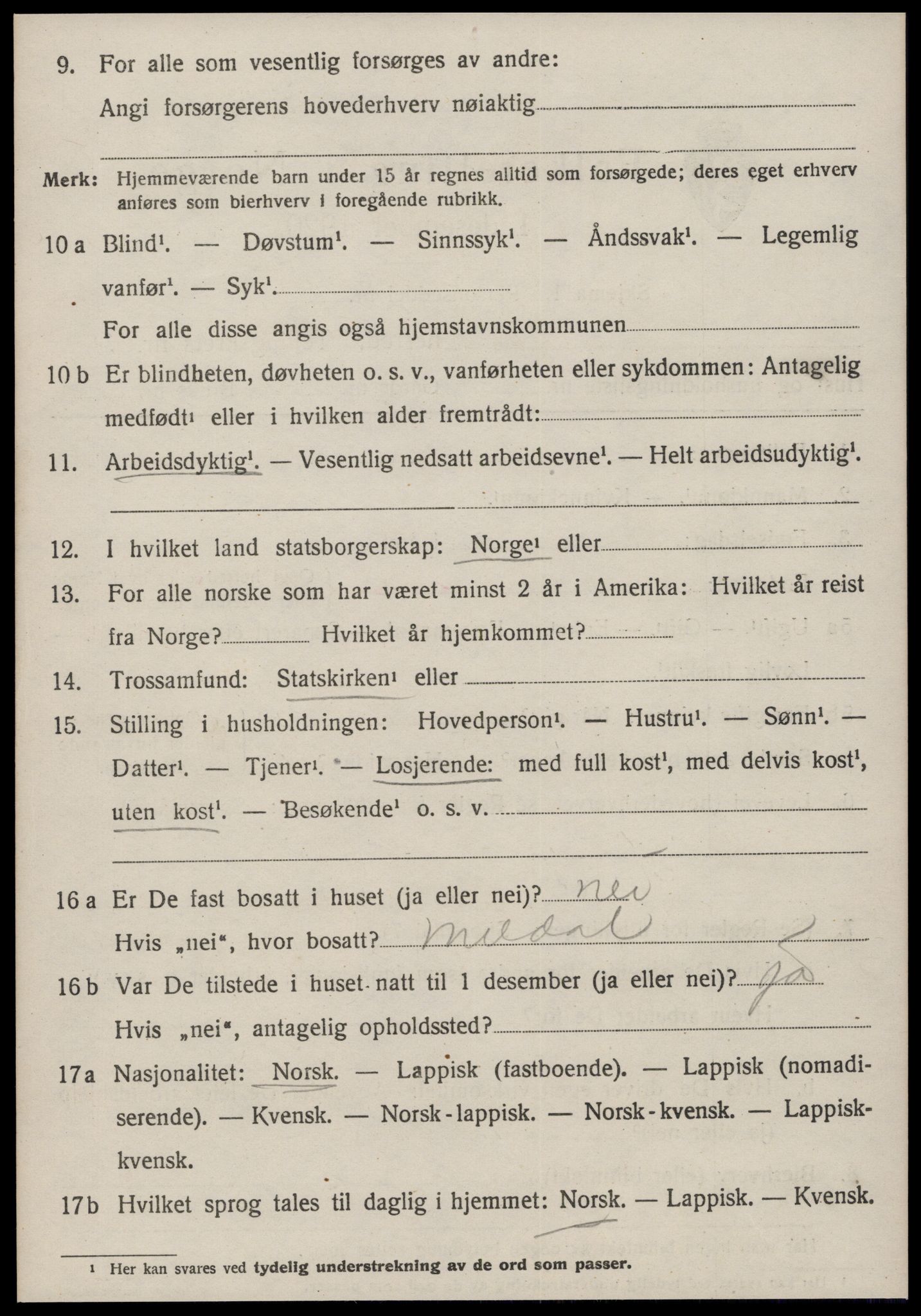 SAT, Folketelling 1920 for 1636 Meldal herred, 1920, s. 3618