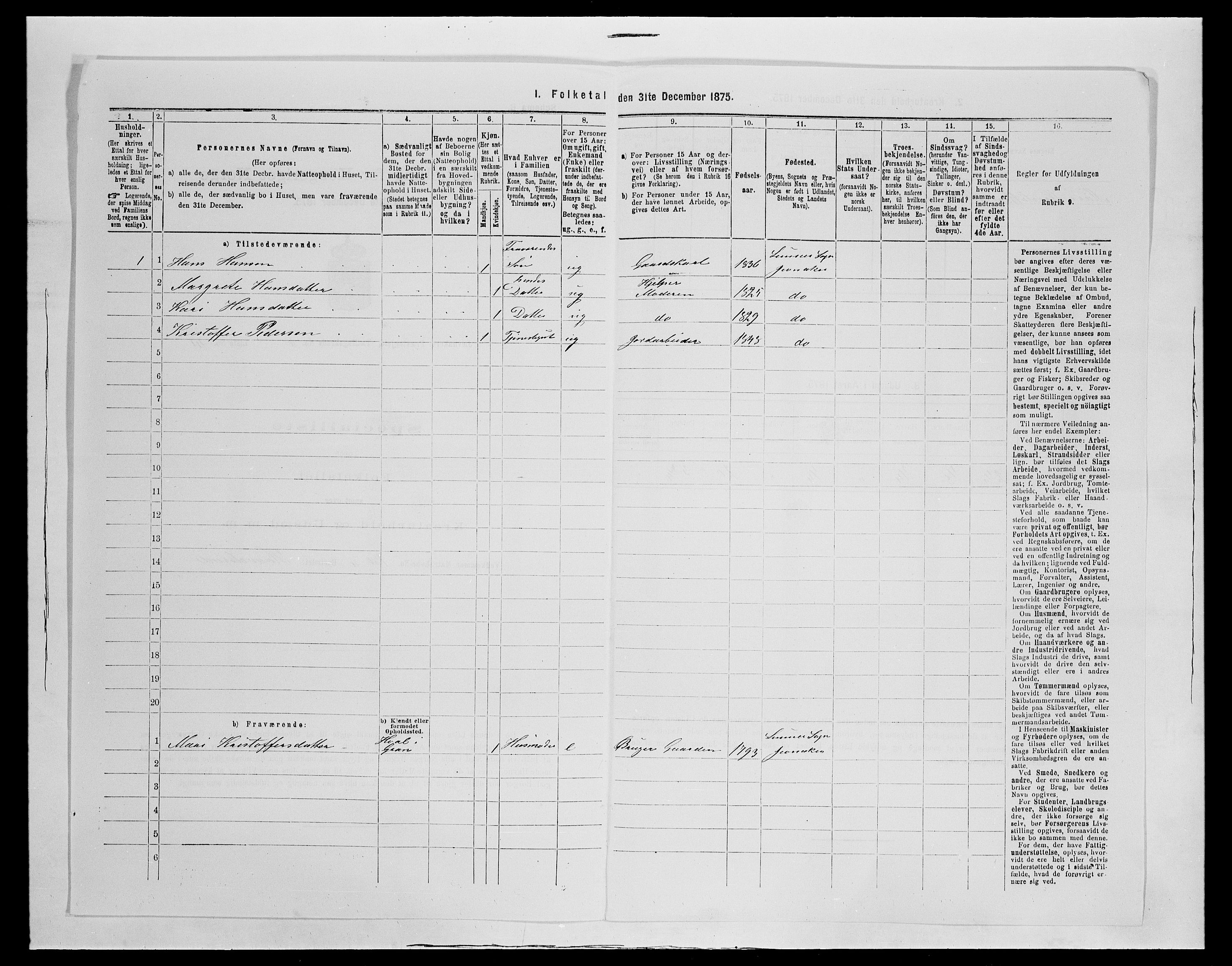 SAH, Folketelling 1875 for 0532P Jevnaker prestegjeld, 1875, s. 1104