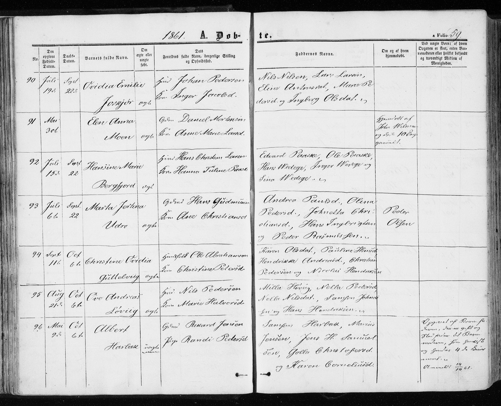 Ministerialprotokoller, klokkerbøker og fødselsregistre - Sør-Trøndelag, SAT/A-1456/657/L0705: Ministerialbok nr. 657A06, 1858-1867, s. 59