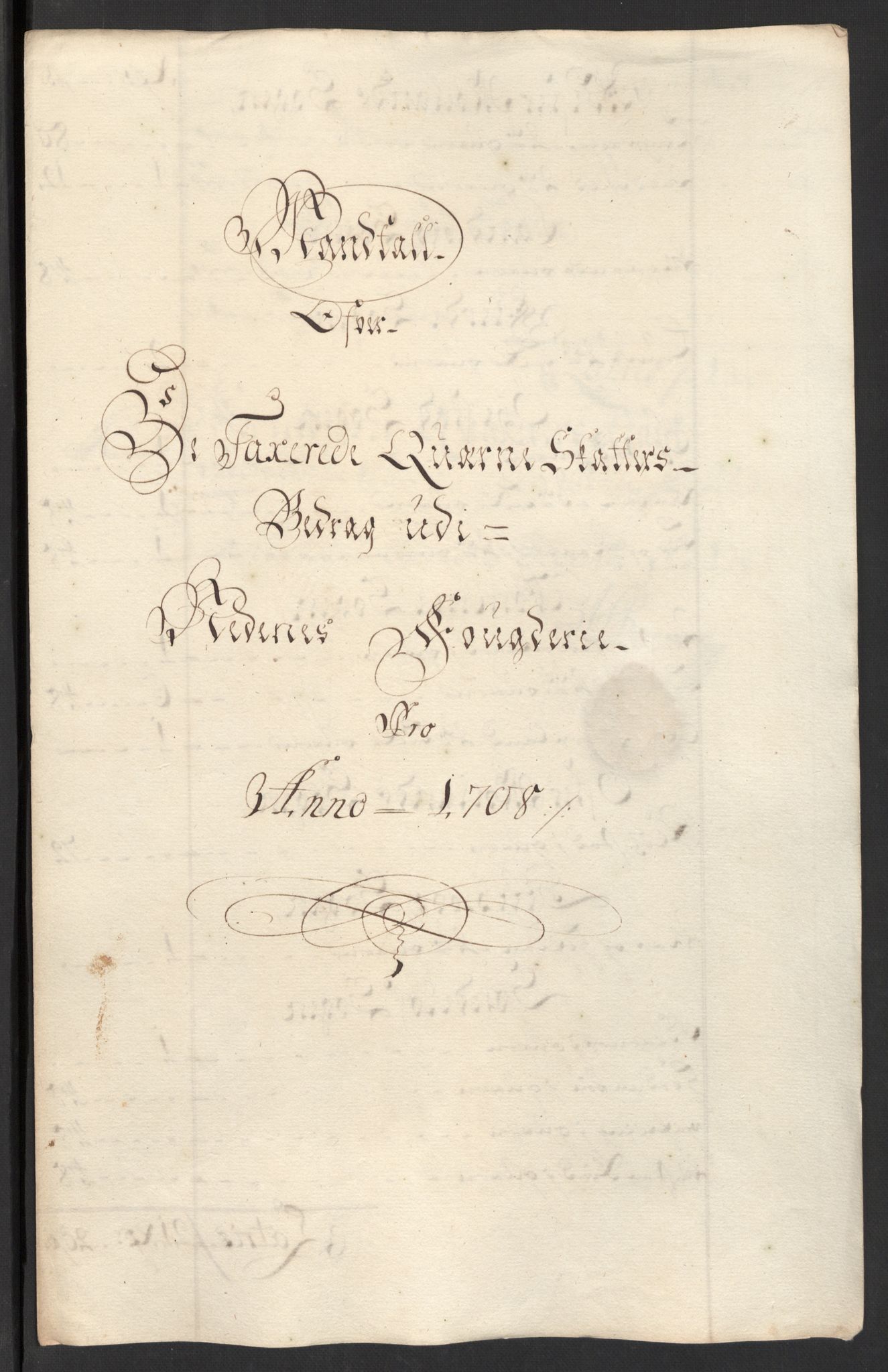Rentekammeret inntil 1814, Reviderte regnskaper, Fogderegnskap, RA/EA-4092/R39/L2318: Fogderegnskap Nedenes, 1706-1709, s. 278