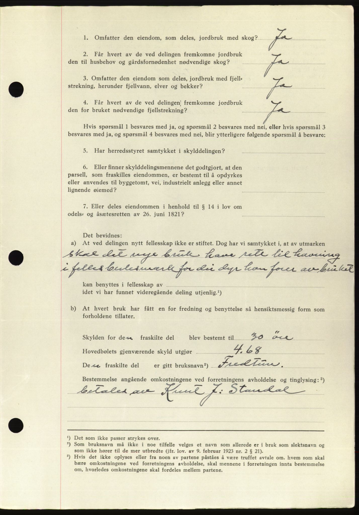 Søre Sunnmøre sorenskriveri, AV/SAT-A-4122/1/2/2C/L0078: Pantebok nr. 4A, 1946-1946, Dagboknr: 681/1946