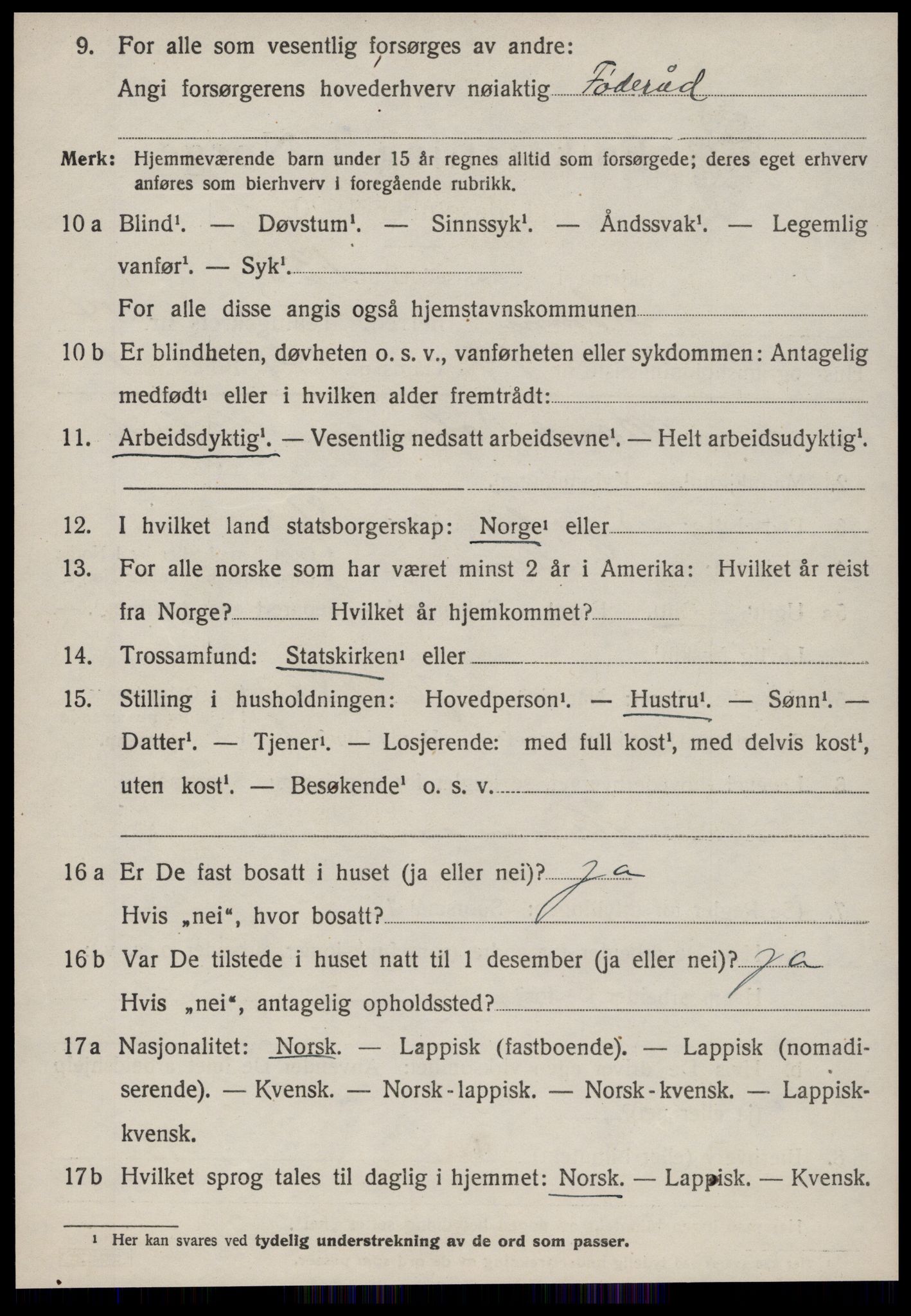 SAT, Folketelling 1920 for 1612 Hemne herred, 1920, s. 8203