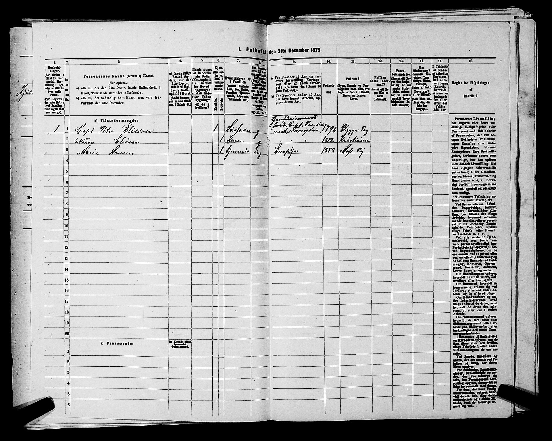 RA, Folketelling 1875 for 0194L Moss prestegjeld, Moss landsokn, 1875, s. 200