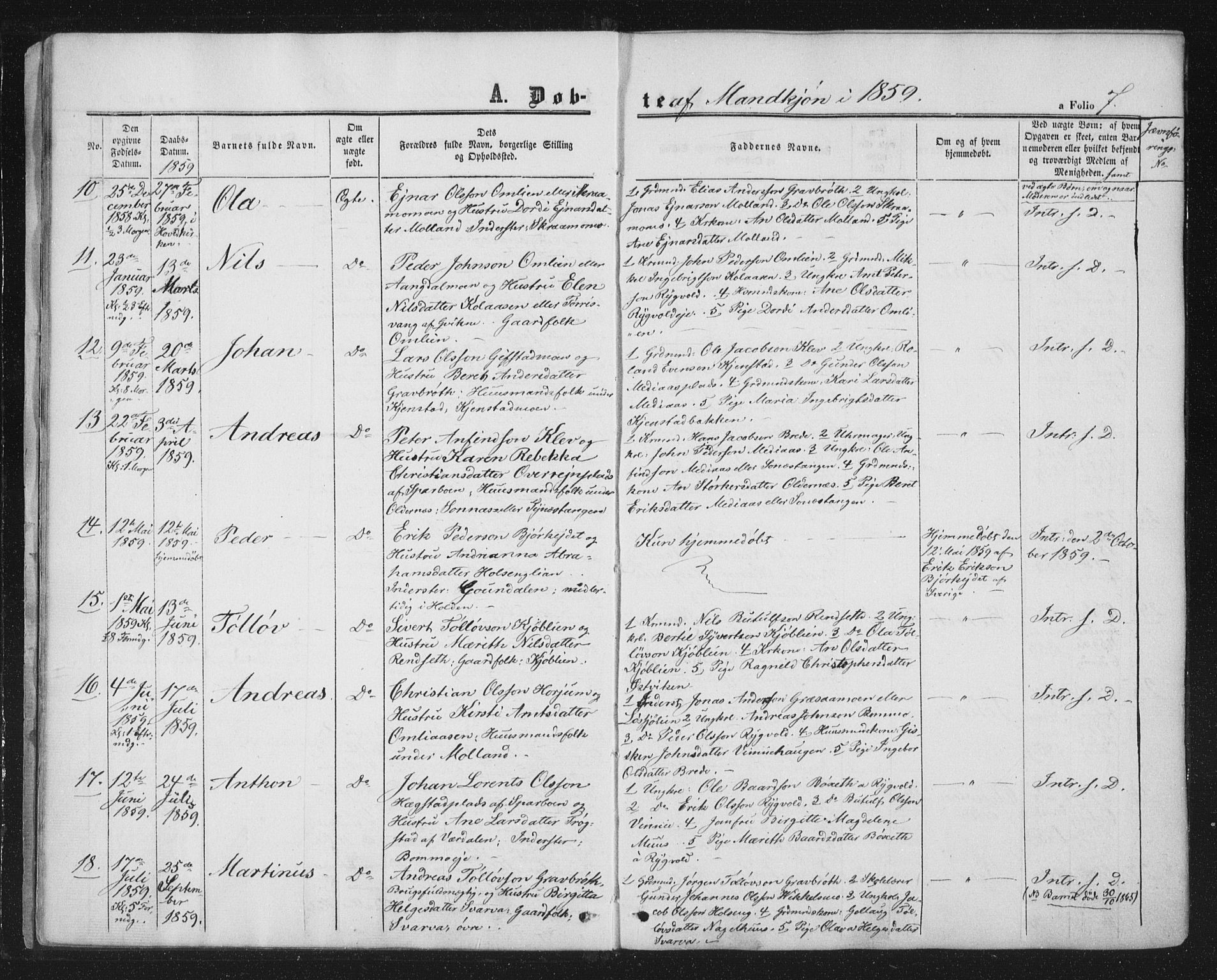 Ministerialprotokoller, klokkerbøker og fødselsregistre - Nord-Trøndelag, AV/SAT-A-1458/749/L0472: Ministerialbok nr. 749A06, 1857-1873, s. 7