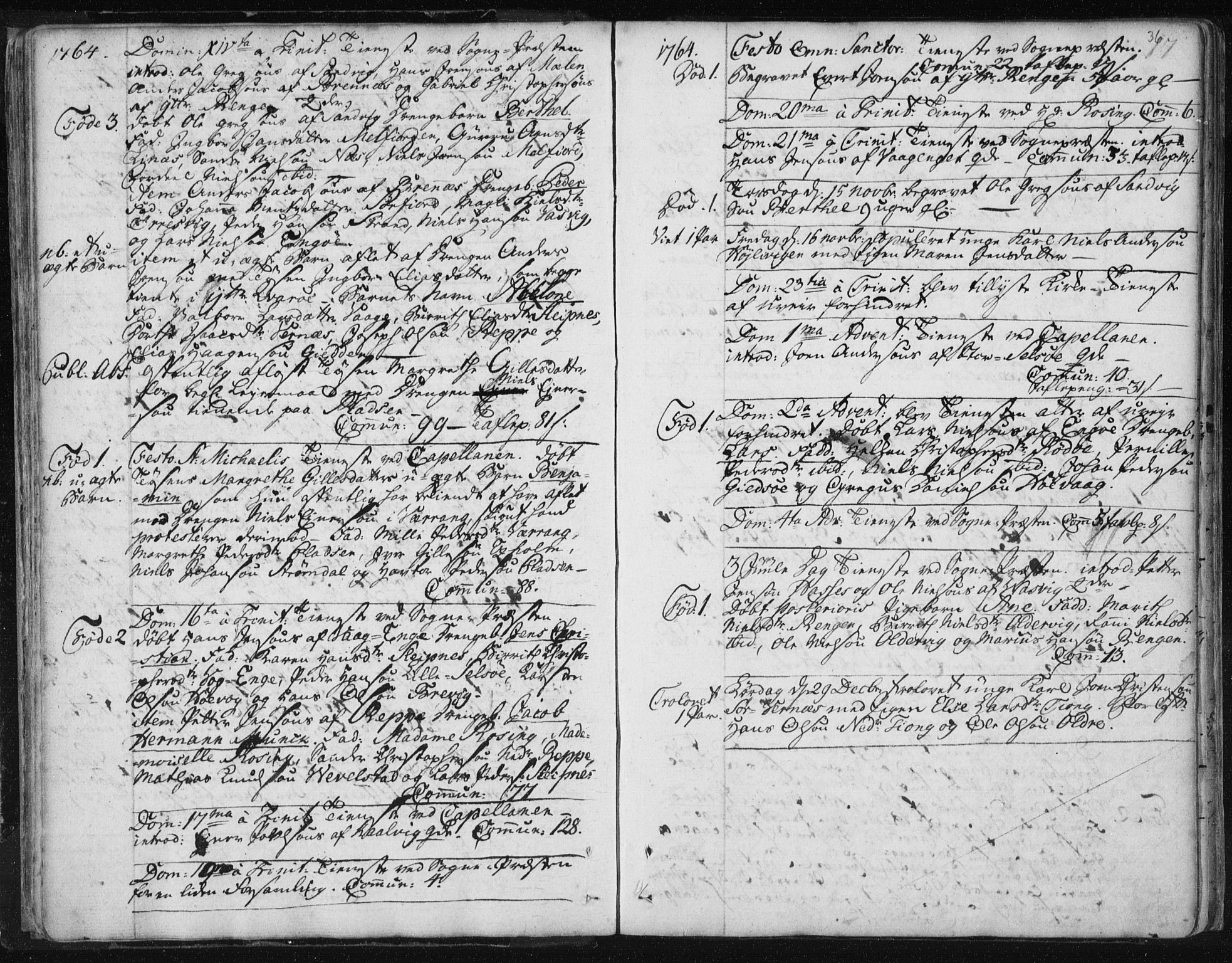 Ministerialprotokoller, klokkerbøker og fødselsregistre - Nordland, AV/SAT-A-1459/841/L0587: Ministerialbok nr. 841A02 /1, 1758-1776, s. 36