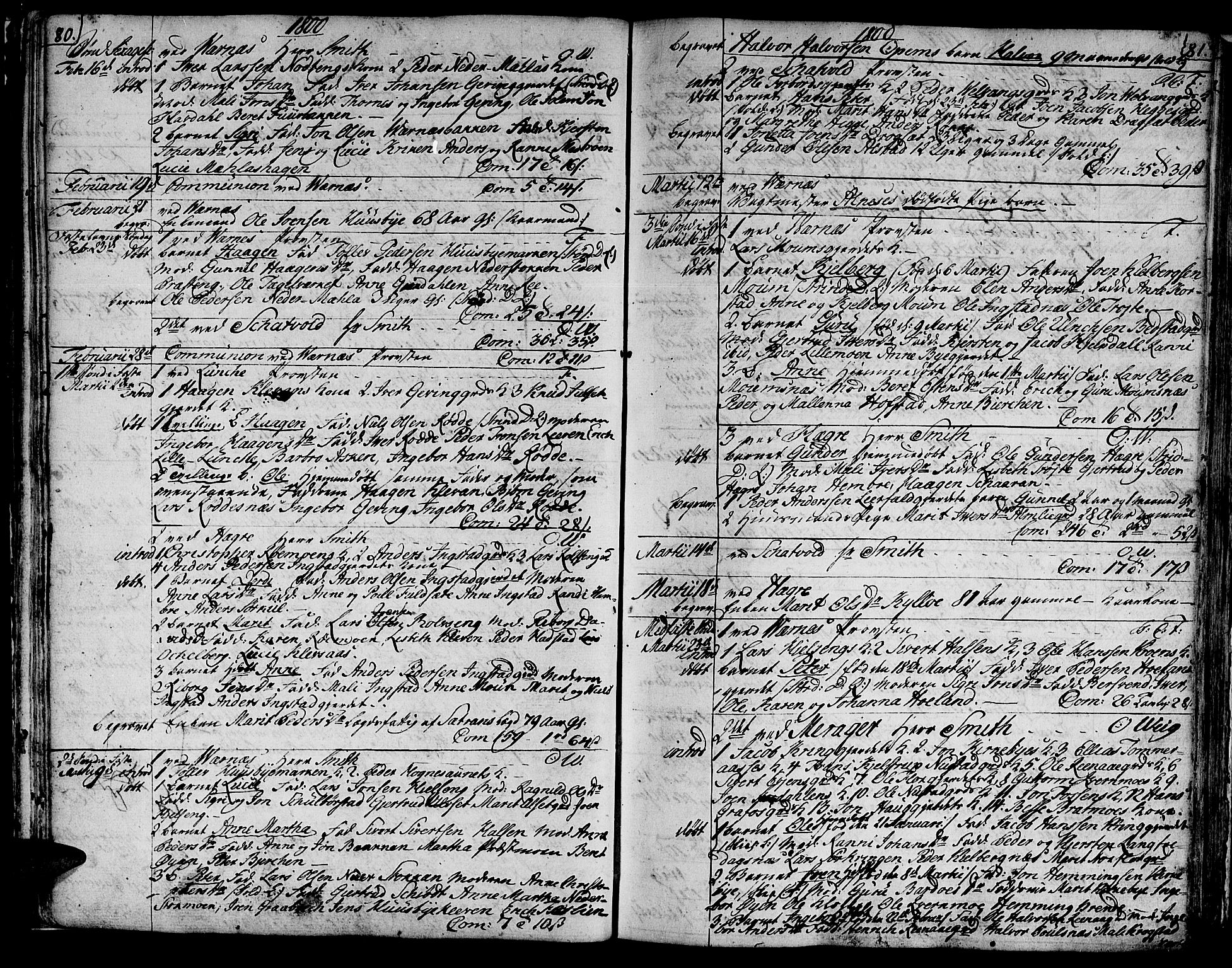 Ministerialprotokoller, klokkerbøker og fødselsregistre - Nord-Trøndelag, SAT/A-1458/709/L0060: Ministerialbok nr. 709A07, 1797-1815, s. 80-81