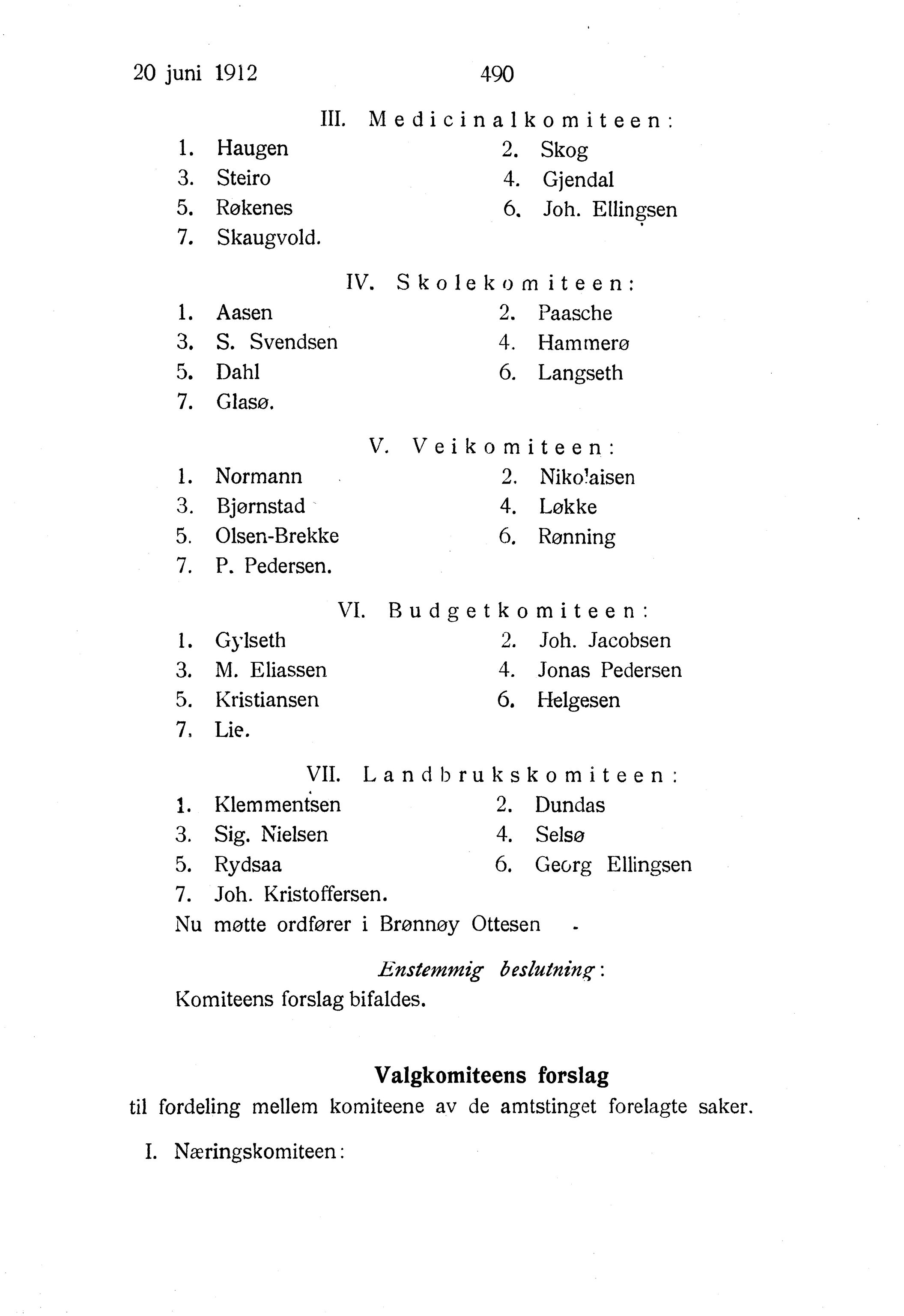 Nordland Fylkeskommune. Fylkestinget, AIN/NFK-17/176/A/Ac/L0035: Fylkestingsforhandlinger 1912, 1912