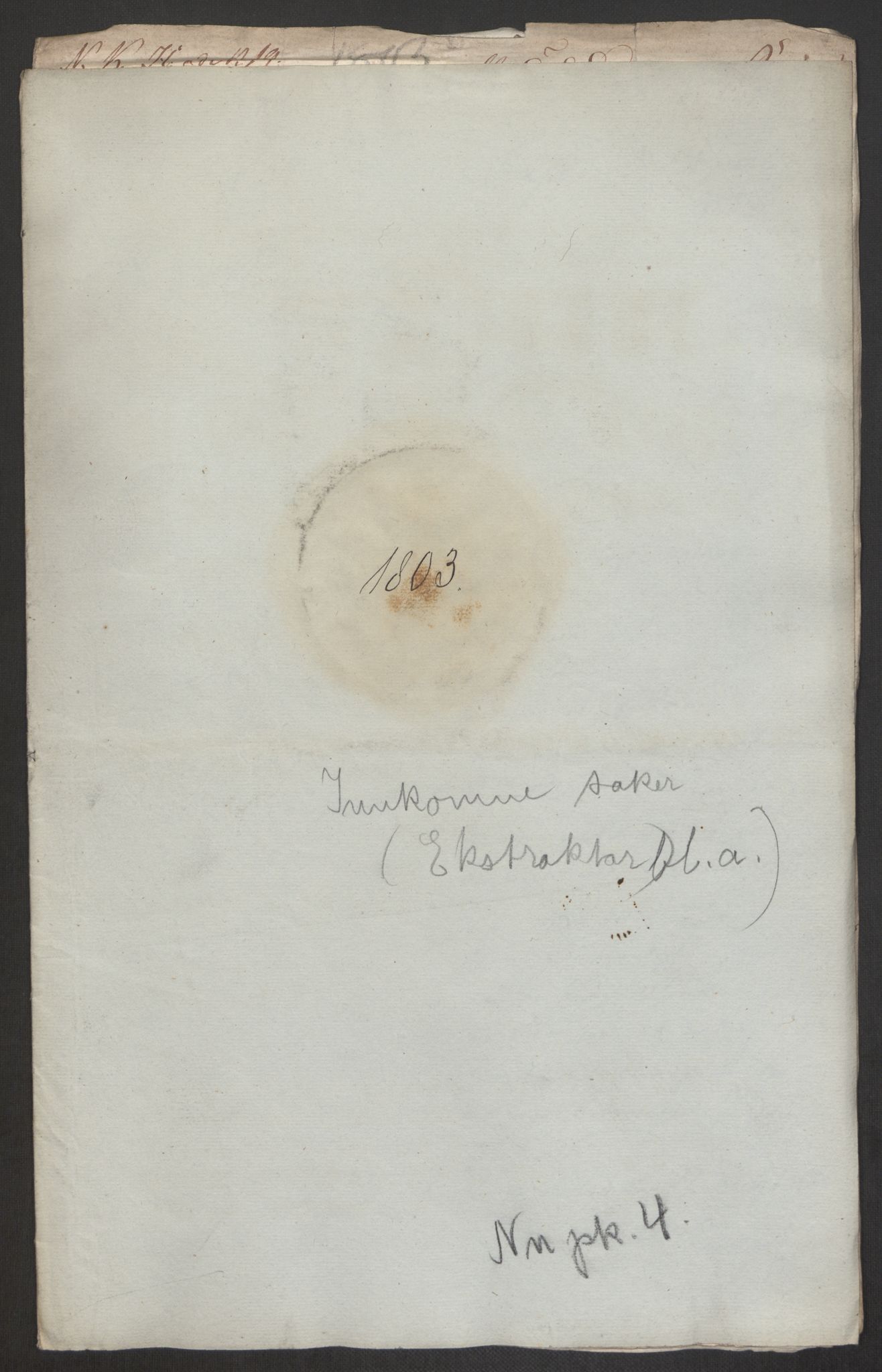 Forsvaret, Den norske kvesthuskasse/krigshospitalkasse, AV/RA-RAFA-1887/F/Fa/L0017: Innkomne brev:, 1782-1807, s. 579