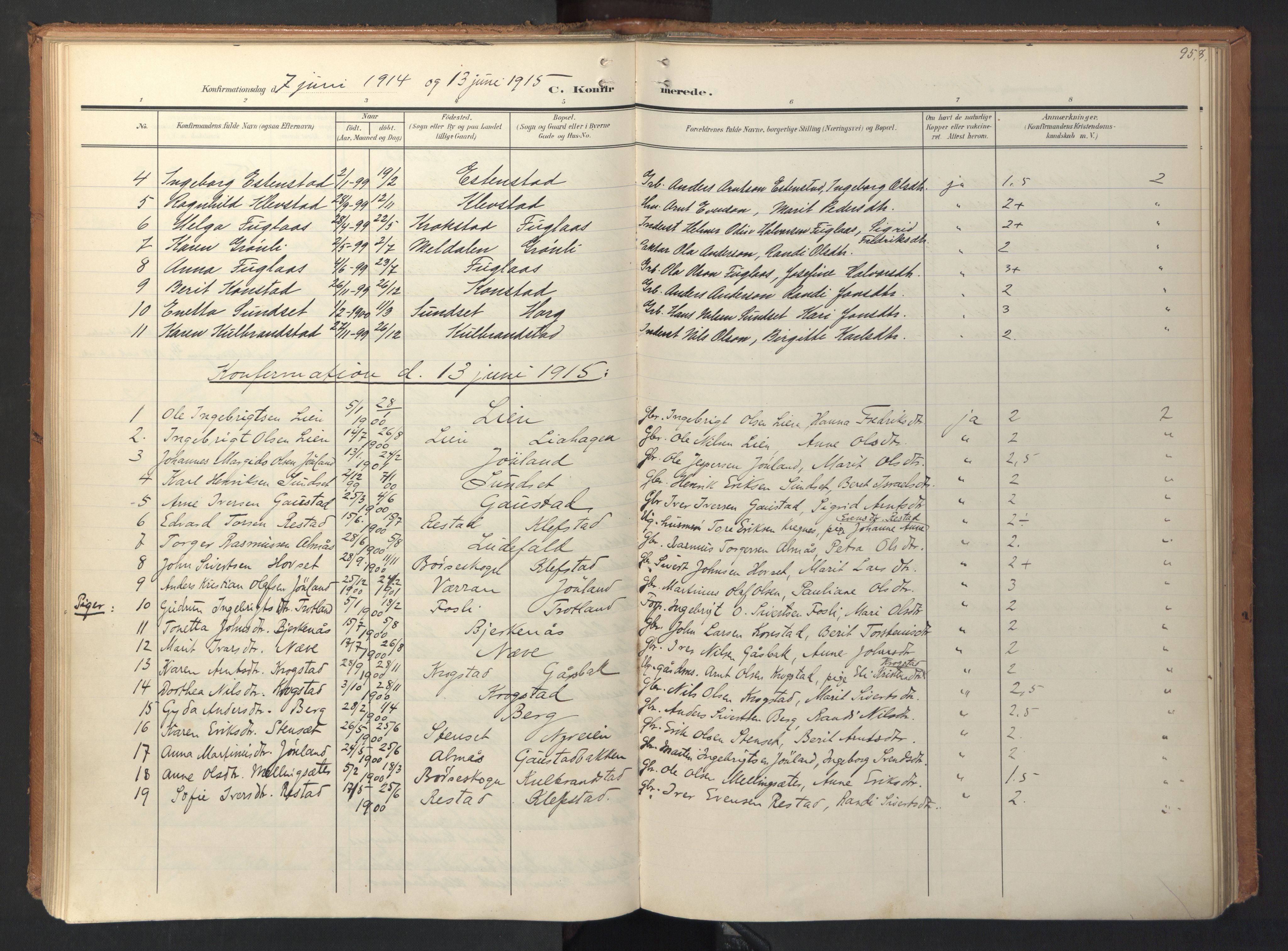 Ministerialprotokoller, klokkerbøker og fødselsregistre - Sør-Trøndelag, AV/SAT-A-1456/694/L1128: Ministerialbok nr. 694A02, 1906-1931, s. 95
