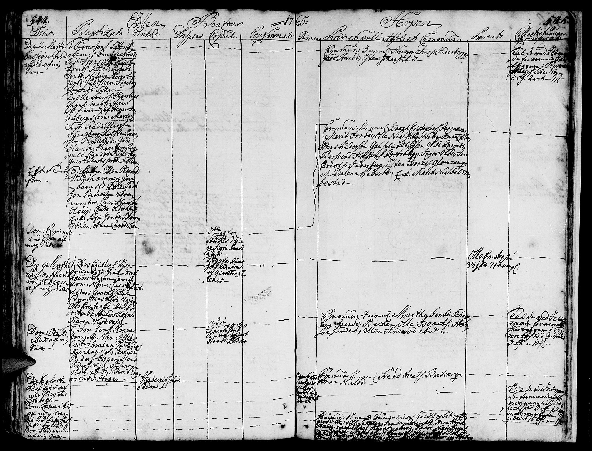 Ministerialprotokoller, klokkerbøker og fødselsregistre - Møre og Romsdal, AV/SAT-A-1454/581/L0931: Ministerialbok nr. 581A01, 1751-1765, s. 544-545
