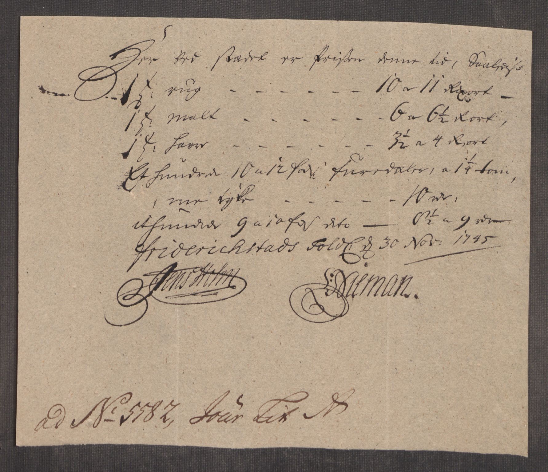 Rentekammeret inntil 1814, Realistisk ordnet avdeling, AV/RA-EA-4070/Oe/L0003: [Ø1]: Priskuranter, 1745-1748, s. 26