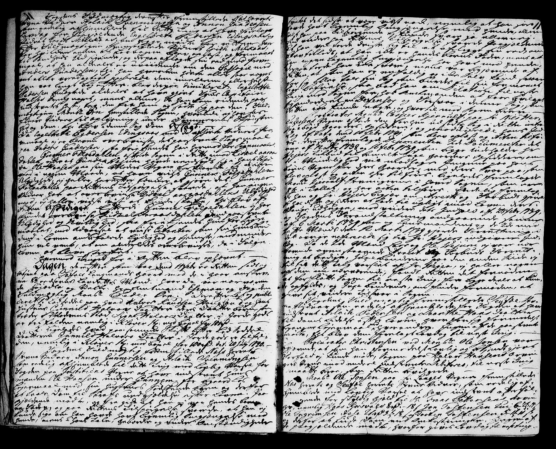 Nedre Telemark sorenskriveri, AV/SAKO-A-135/F/Fa/L0017: Tingbok, 1740-1746, s. 11