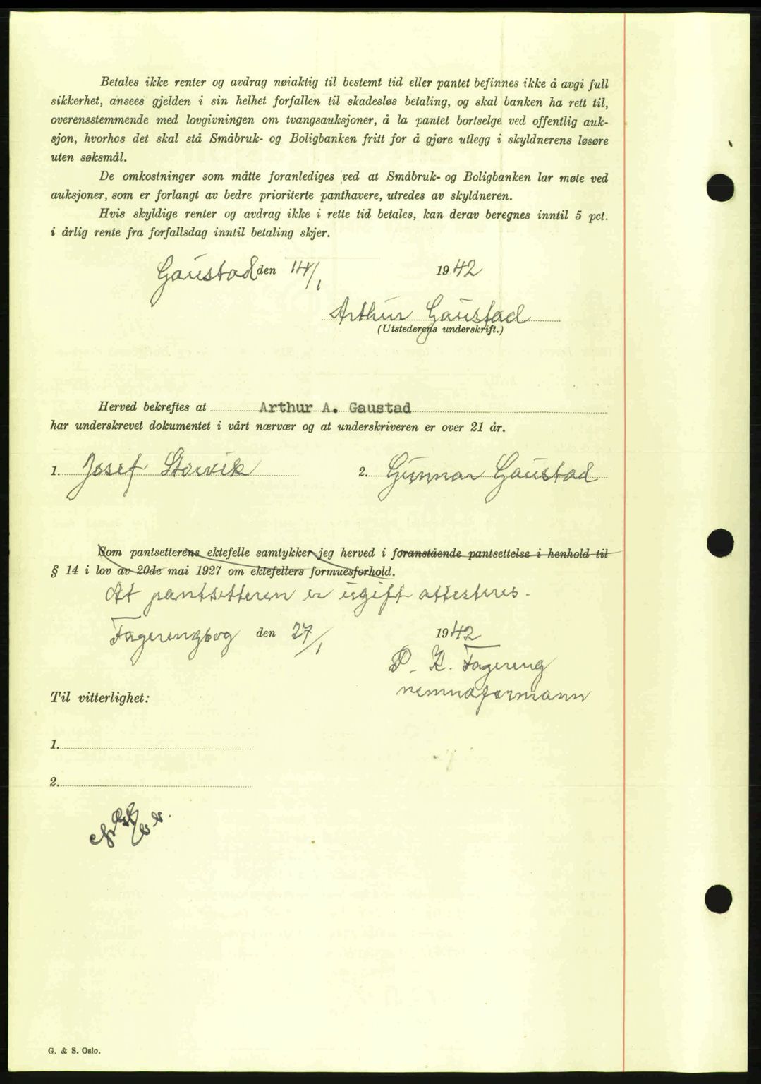 Nordmøre sorenskriveri, AV/SAT-A-4132/1/2/2Ca: Pantebok nr. B89, 1942-1942, Dagboknr: 534/1942