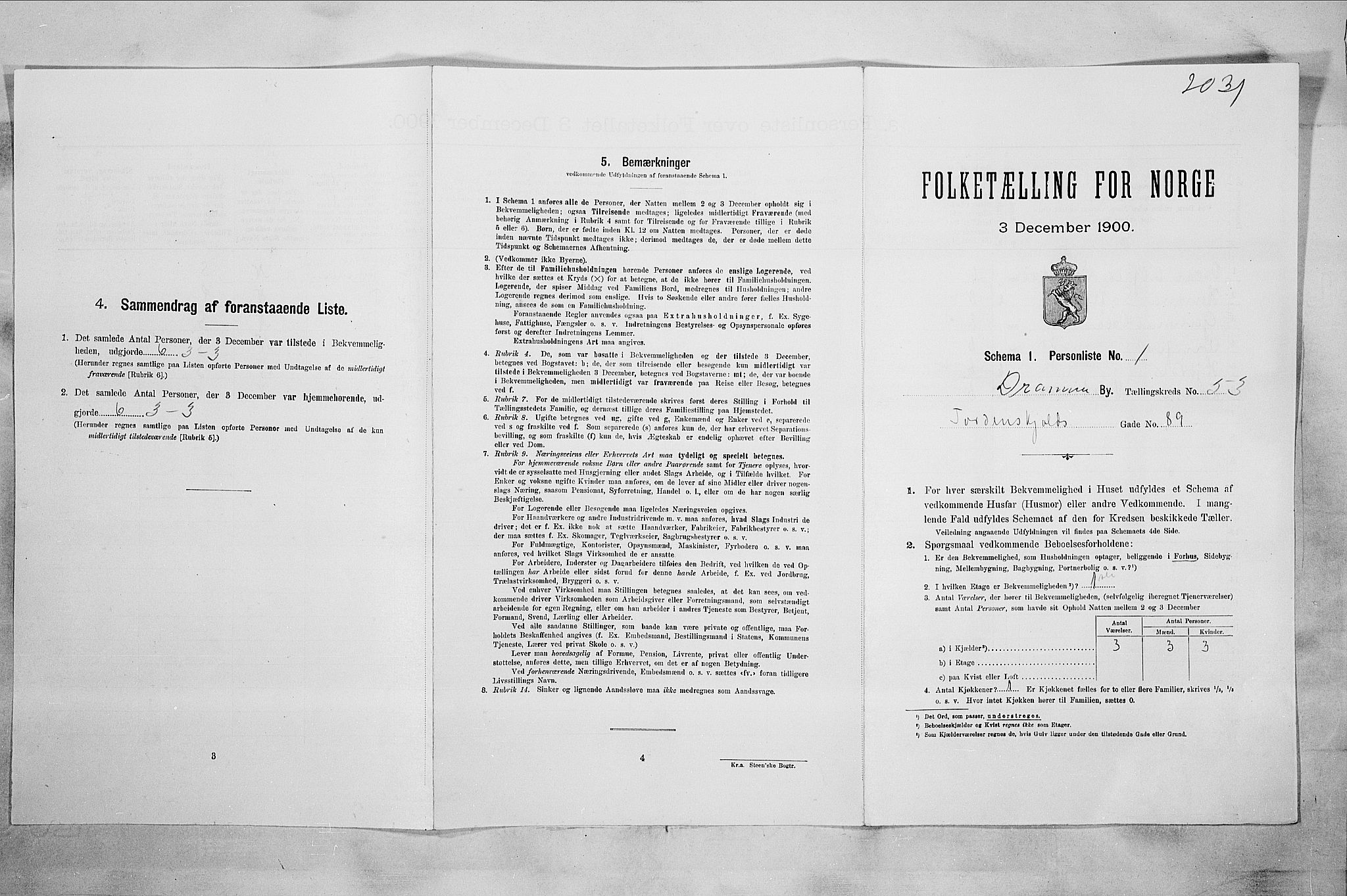 RA, Folketelling 1900 for 0602 Drammen kjøpstad, 1900, s. 9074