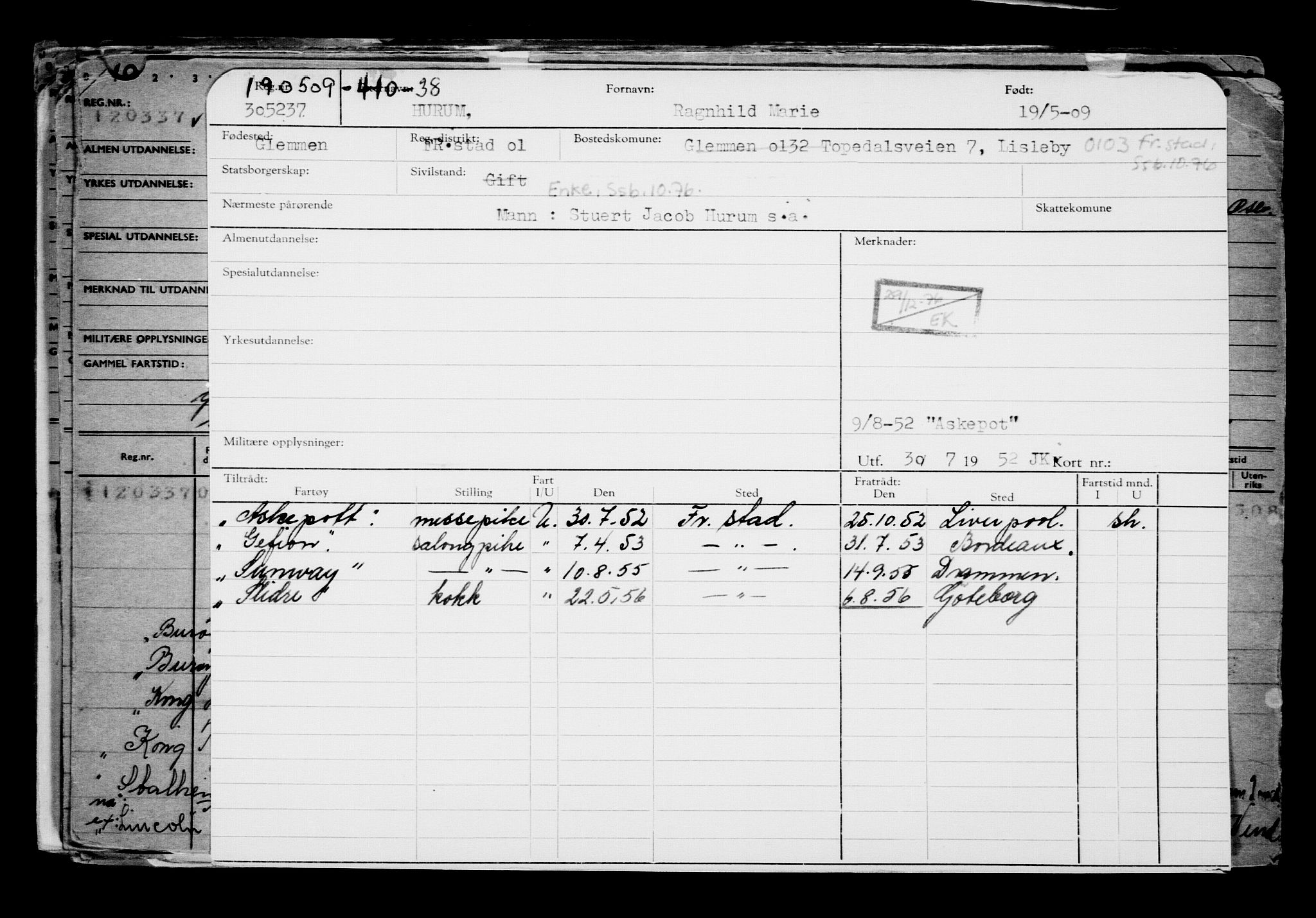 Direktoratet for sjømenn, AV/RA-S-3545/G/Gb/L0083: Hovedkort, 1909, s. 240