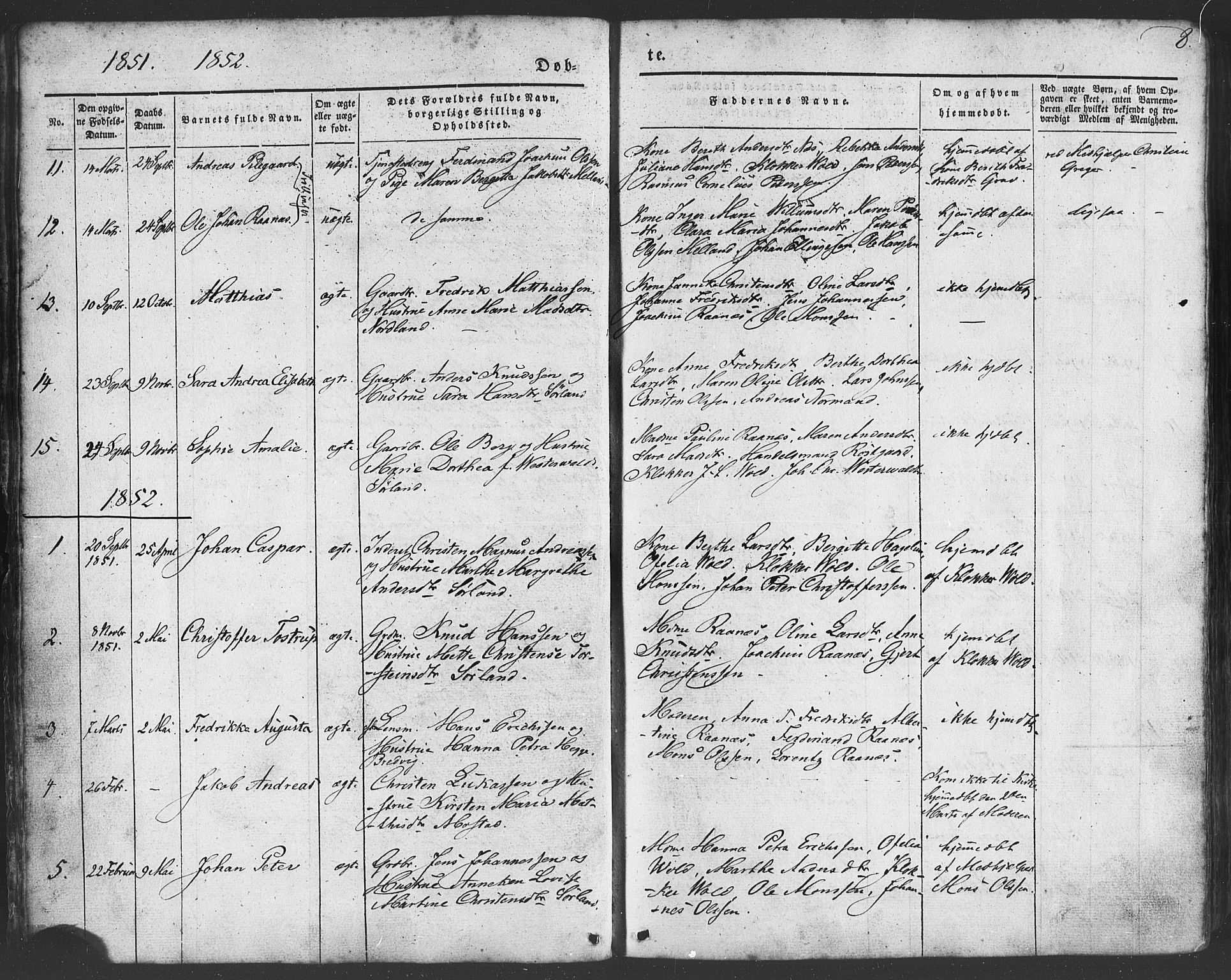 Ministerialprotokoller, klokkerbøker og fødselsregistre - Nordland, SAT/A-1459/807/L0121: Ministerialbok nr. 807A04, 1846-1879, s. 8