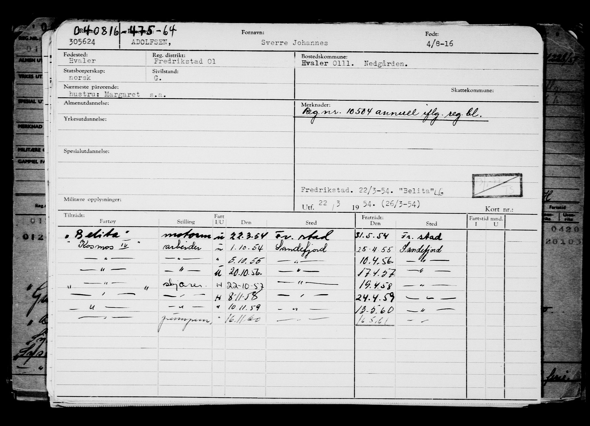 Direktoratet for sjømenn, AV/RA-S-3545/G/Gb/L0141: Hovedkort, 1916, s. 387