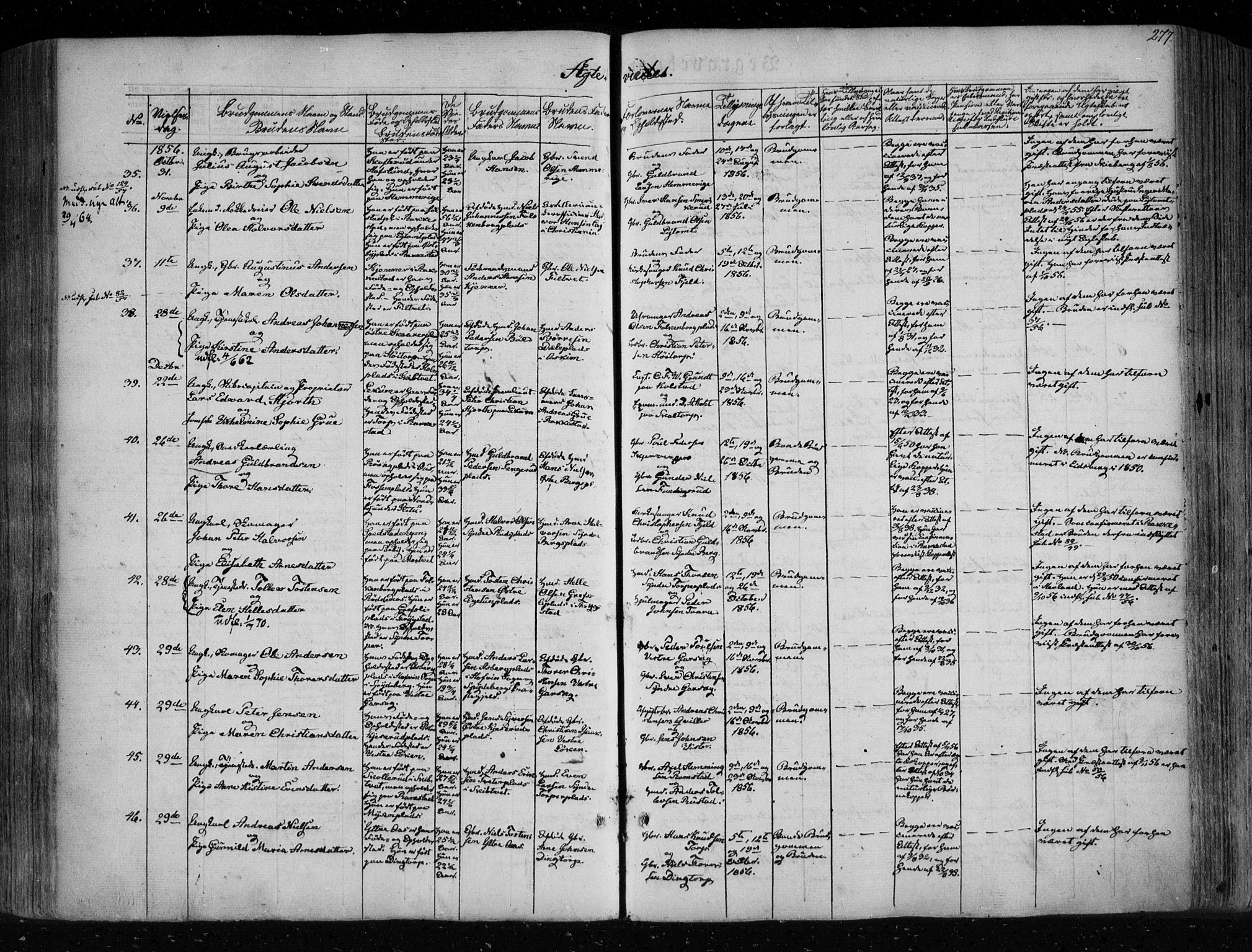 Eidsberg prestekontor Kirkebøker, AV/SAO-A-10905/F/Fa/L0009: Ministerialbok nr. I 9, 1849-1856, s. 277