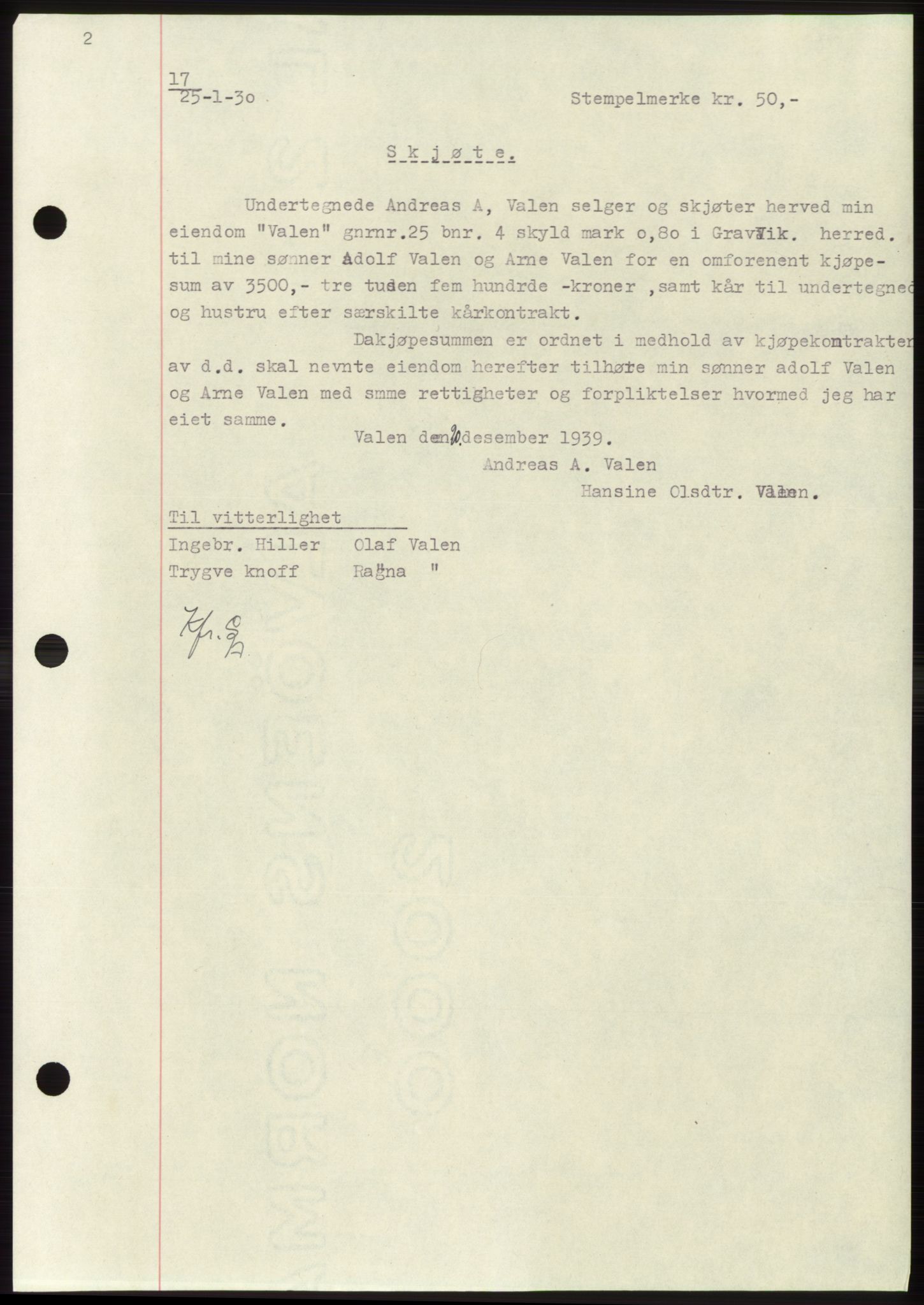 Namdal sorenskriveri, SAT/A-4133/1/2/2C: Pantebok nr. -, 1926-1930, Tingl.dato: 25.01.1930