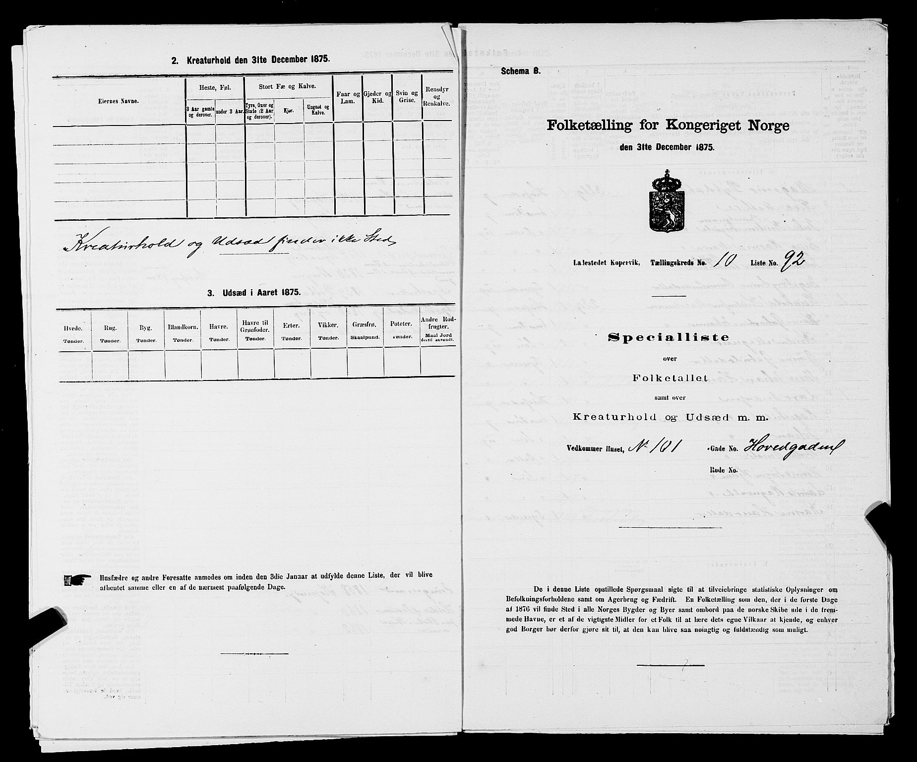 SAST, Folketelling 1875 for 1105B Avaldsnes prestegjeld, Kopervik ladested, 1875, s. 183