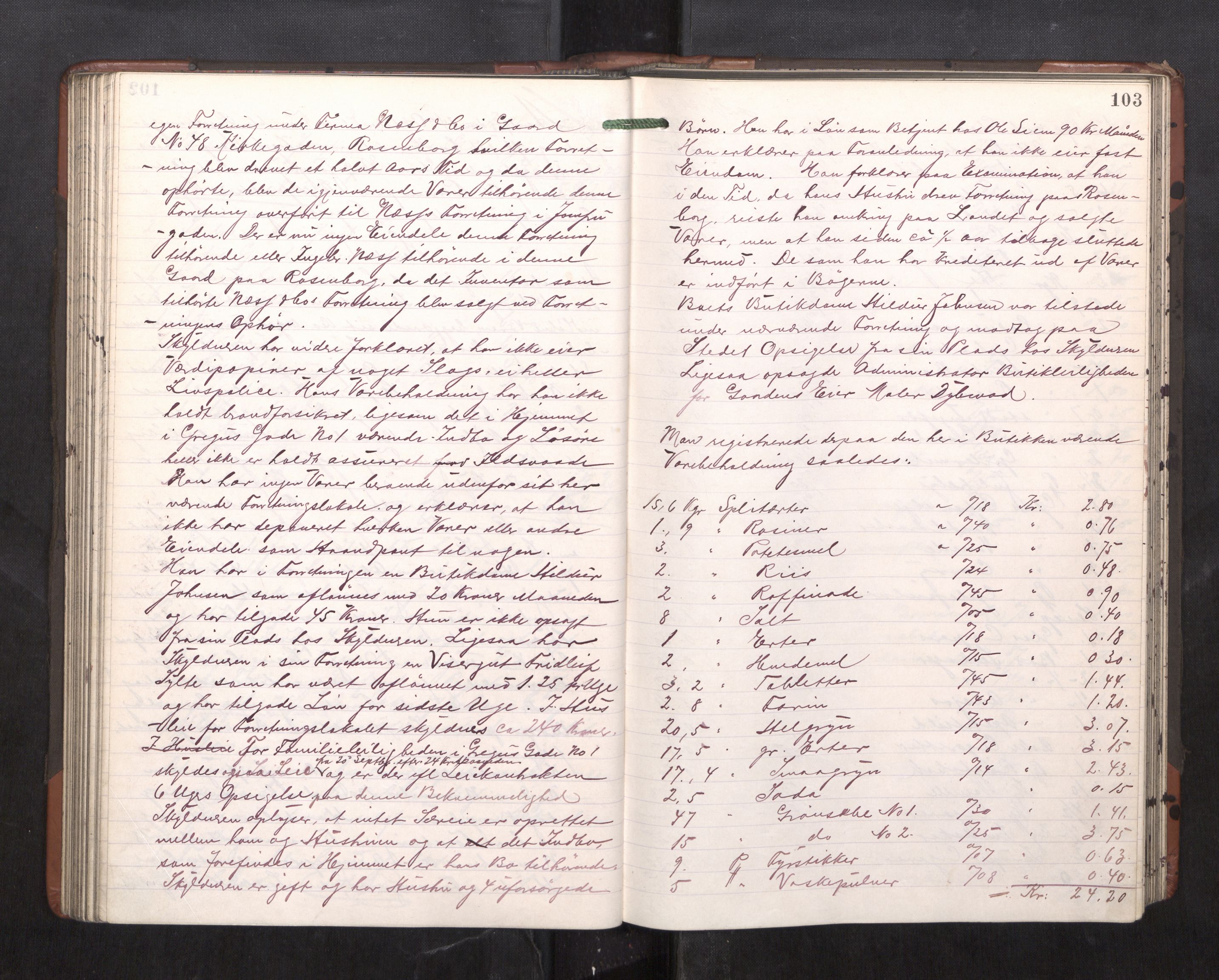 Trondheim byfogd, AV/SAT-A-0003/1/3/3C/L0023: Skifteregistreringsprotokoll - 11/2-15/5. (u/ register), 1905-1907, s. 103