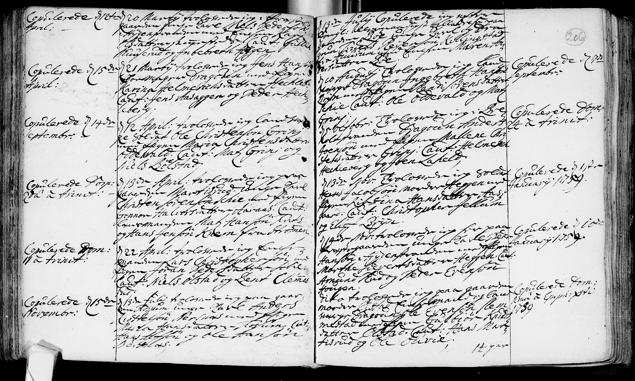 Røyken kirkebøker, AV/SAKO-A-241/F/Fa/L0002: Ministerialbok nr. 2, 1731-1782, s. 206
