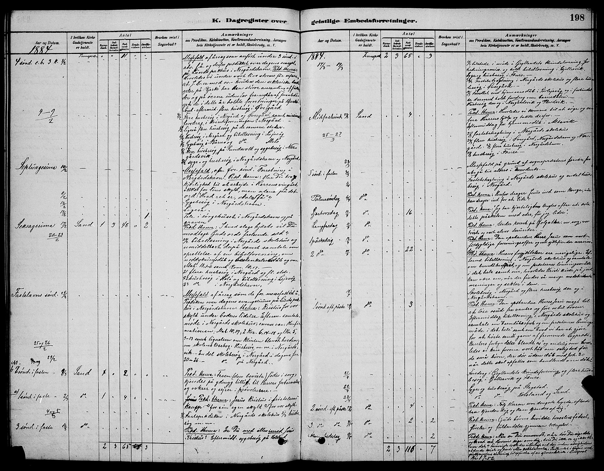 Sand/Bjarkøy sokneprestkontor, AV/SATØ-S-0811/I/Ia/Iab/L0002klokker: Klokkerbok nr. 2, 1878-1890, s. 198