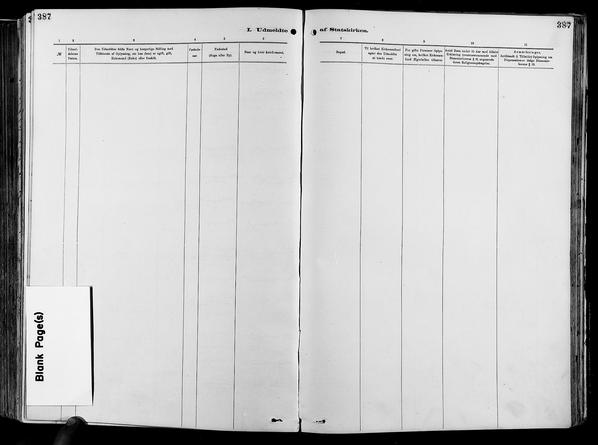 Garnisonsmenigheten Kirkebøker, SAO/A-10846/F/Fa/L0012: Ministerialbok nr. 12, 1880-1893, s. 387