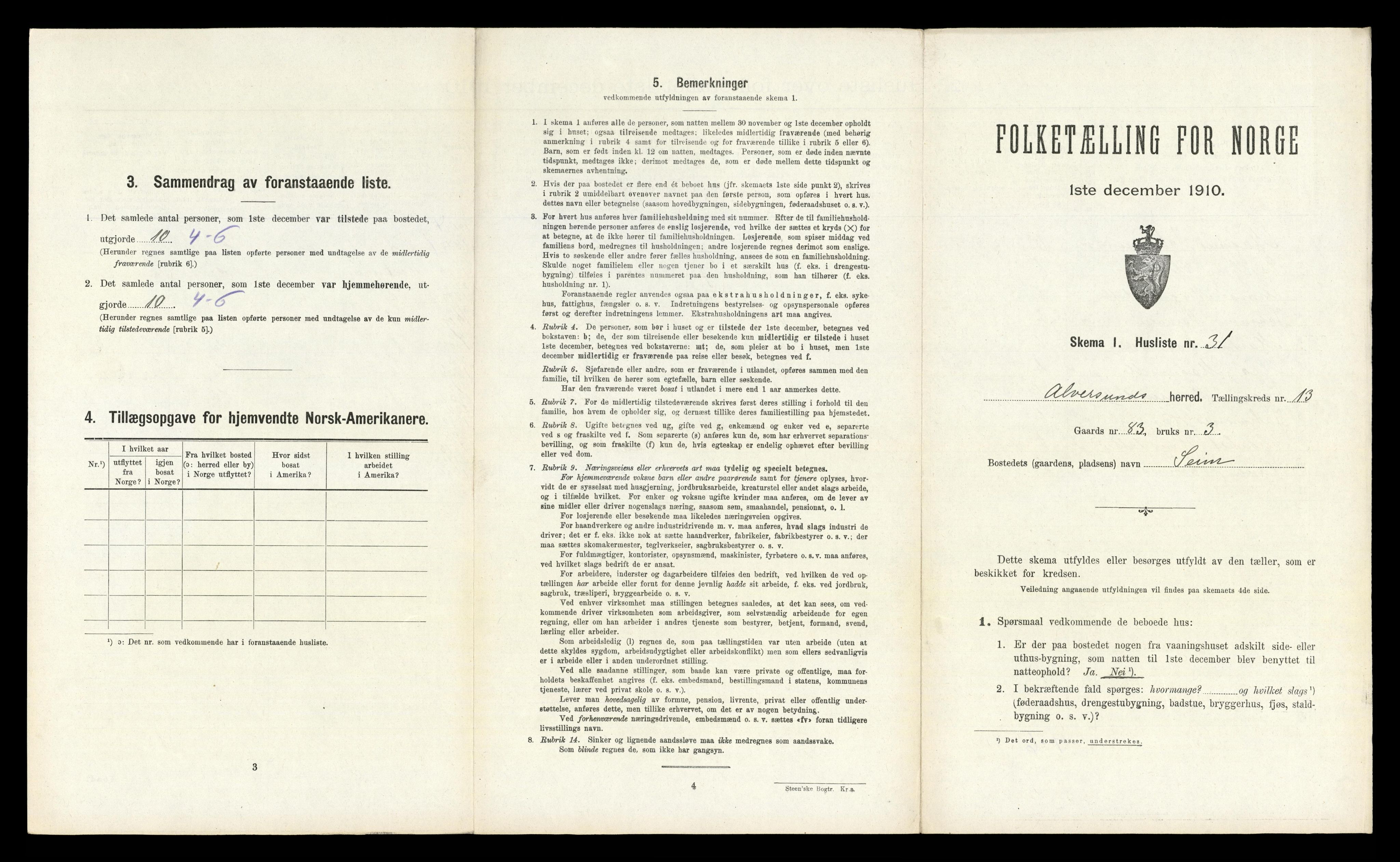 RA, Folketelling 1910 for 1257 Alversund herred, 1910, s. 966