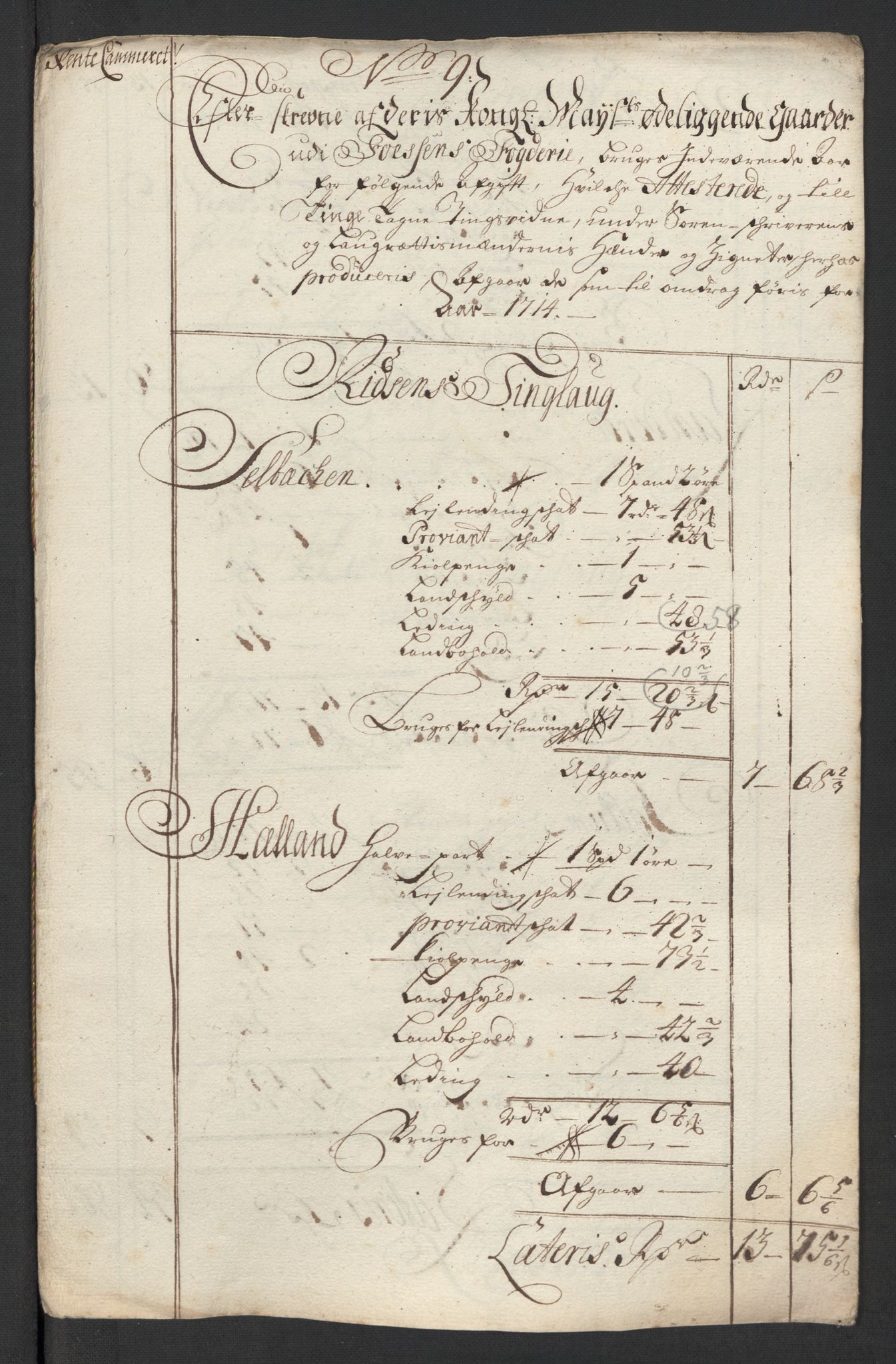 Rentekammeret inntil 1814, Reviderte regnskaper, Fogderegnskap, RA/EA-4092/R57/L3862: Fogderegnskap Fosen, 1714, s. 188