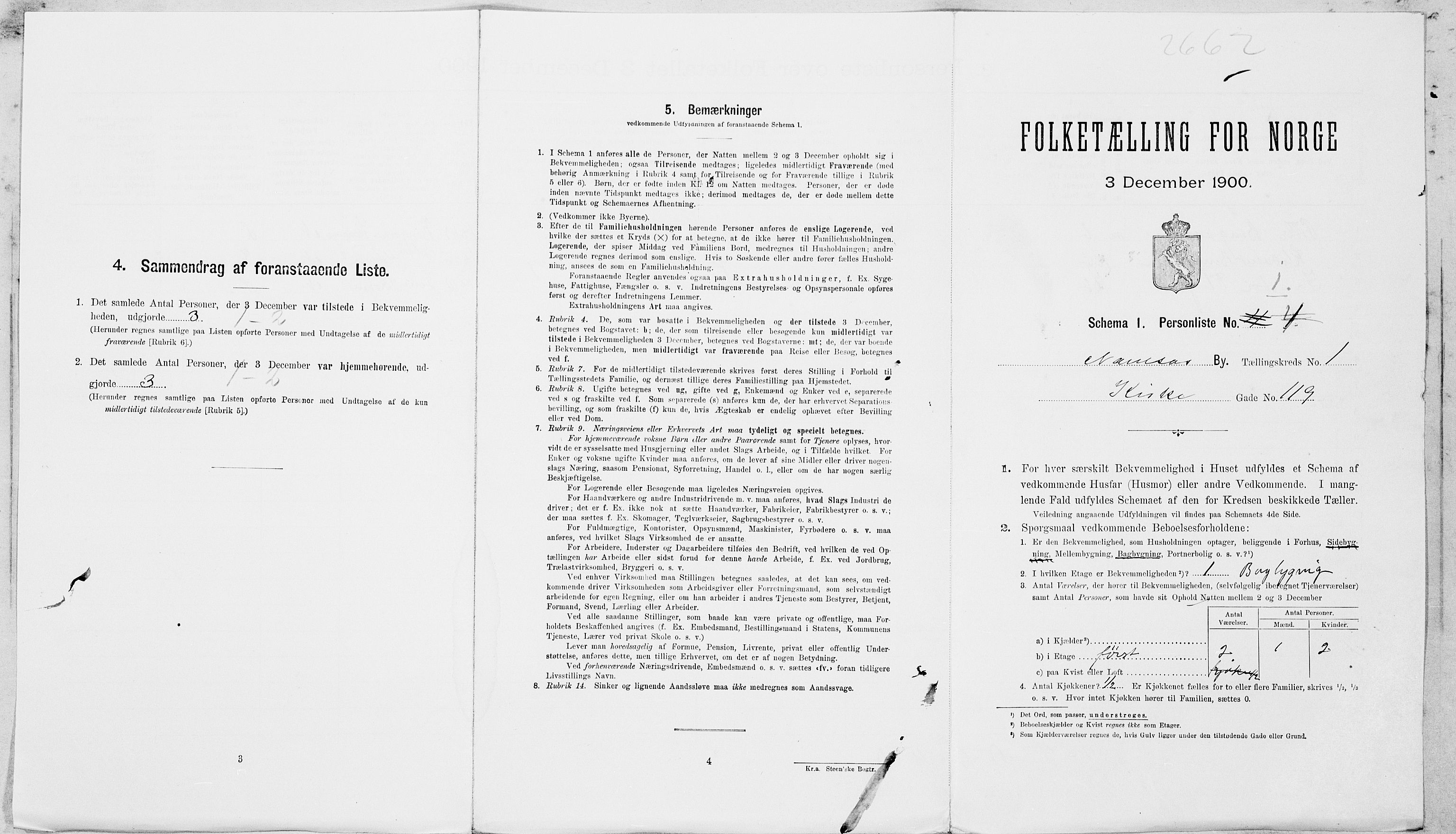 SAT, Folketelling 1900 for 1703 Namsos ladested, 1900, s. 282