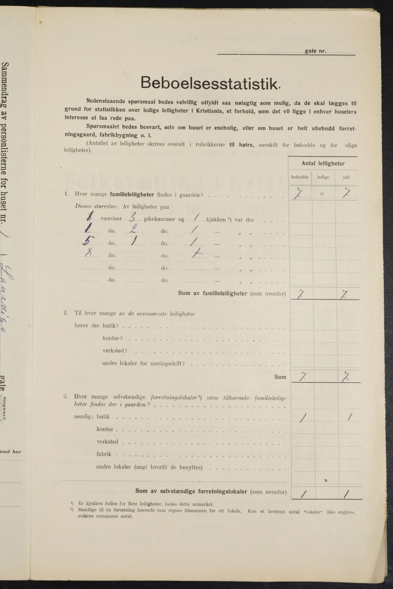 OBA, Kommunal folketelling 1.2.1914 for Kristiania, 1914, s. 56992