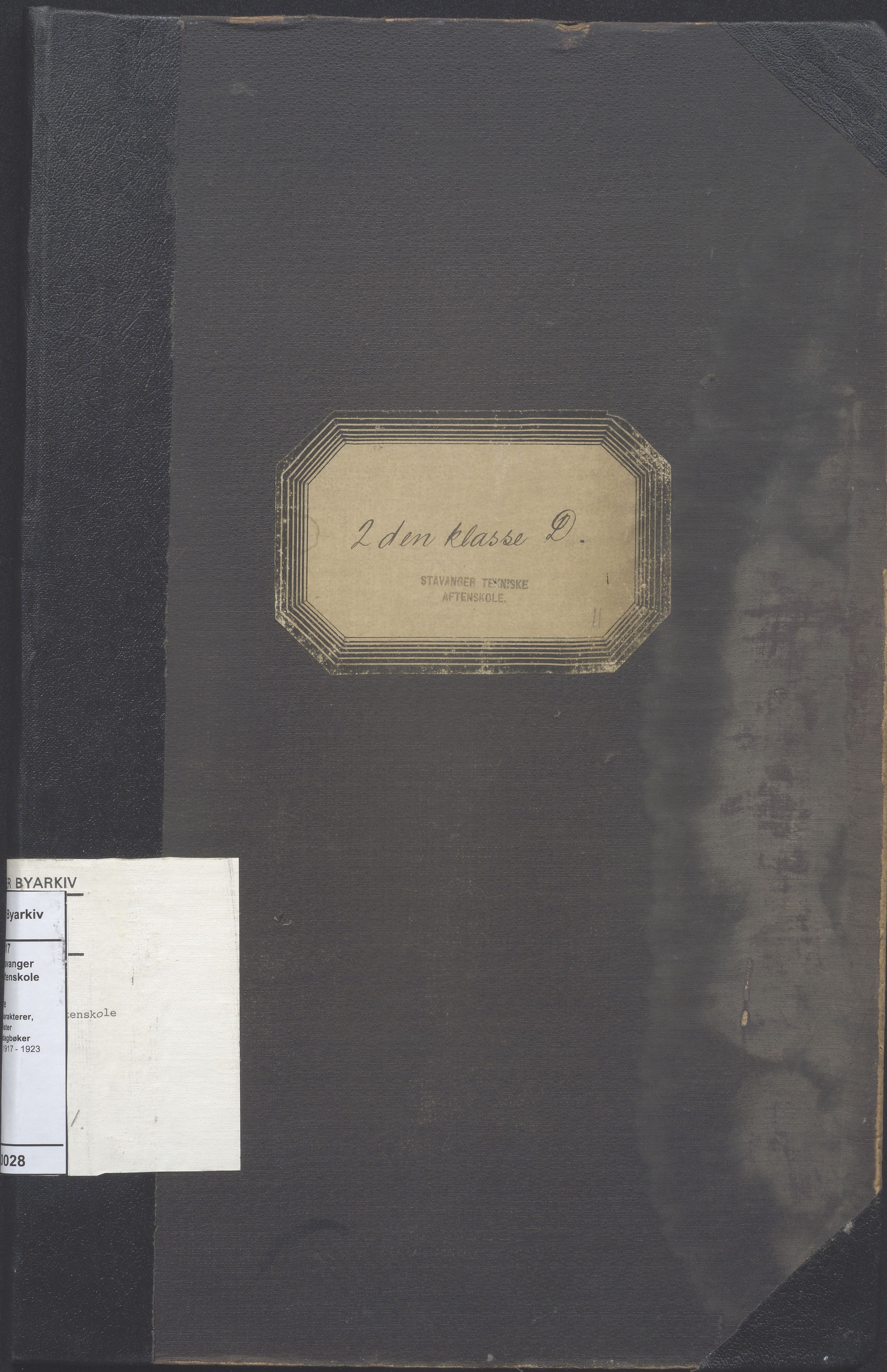 A-0417. Stavanger Tekniske Aftenskole, BYST/A-0417/G/Ga/L0028: Klassedagbok, 1917-1923